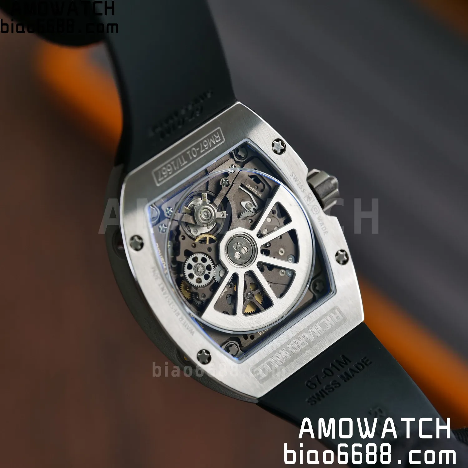 RICHARD MILLE RM67-01 V2 Best Edition Skeleton Dial on Black Rubber Strap CRMA6 V2 115 7628a6ccad7dc30 阿默表行AmoWatch