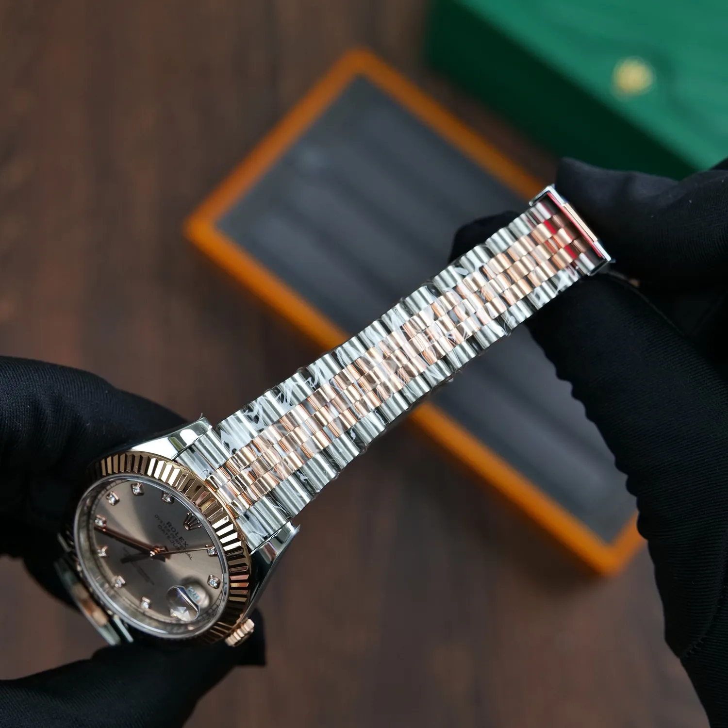 Rolex DateJust 126331 41mm RG ARF 1:1 Best Edition RG Diamonds Dial on Jubilee Bracelet DD3235 V3 (Weighted) 68 775711577149ba5 AMO Watch