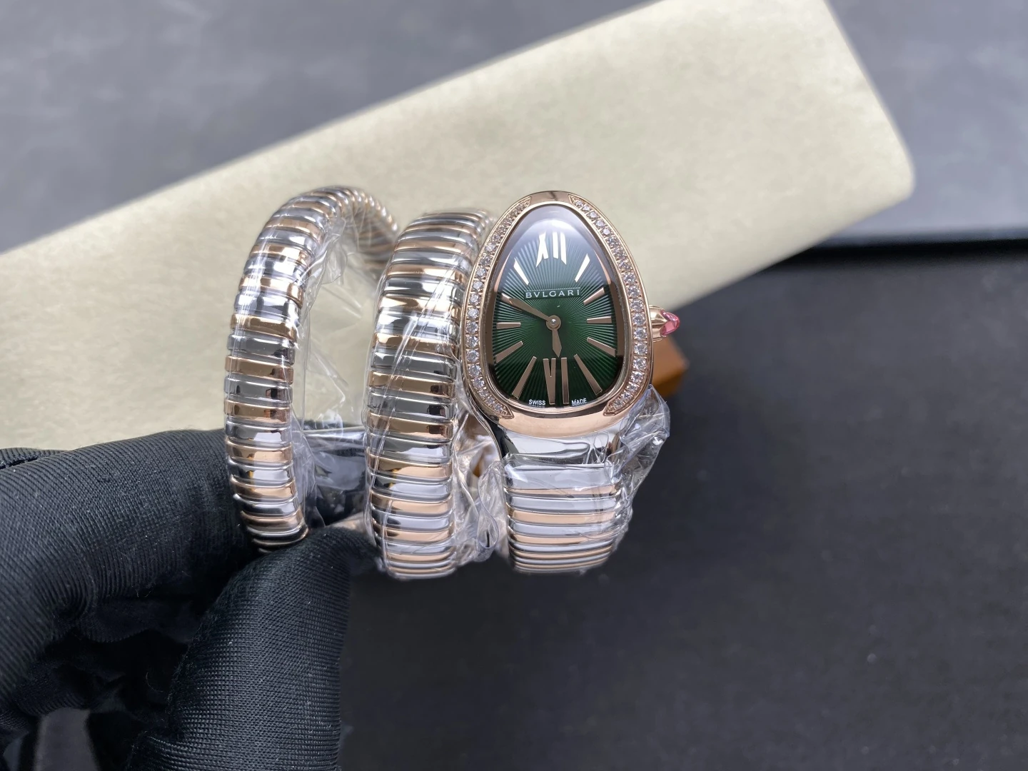 BVLGARI SERPENTI RG/SS 102791 BVF 1:1 Best Edition Green Dial ETA Quartz 21 7908da333a3a674 AMO Watch