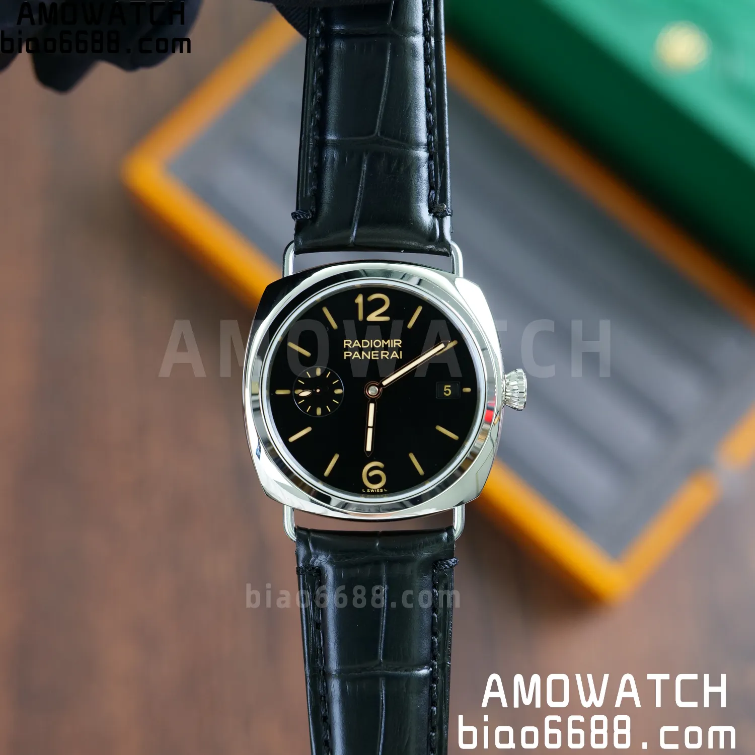 Panerai PAM01294 PAM1294 Y Radiomir TTF 1:1 Best Edition Black Dial on Black Leather Strap P900 70 794951cde02820c AMO Watch