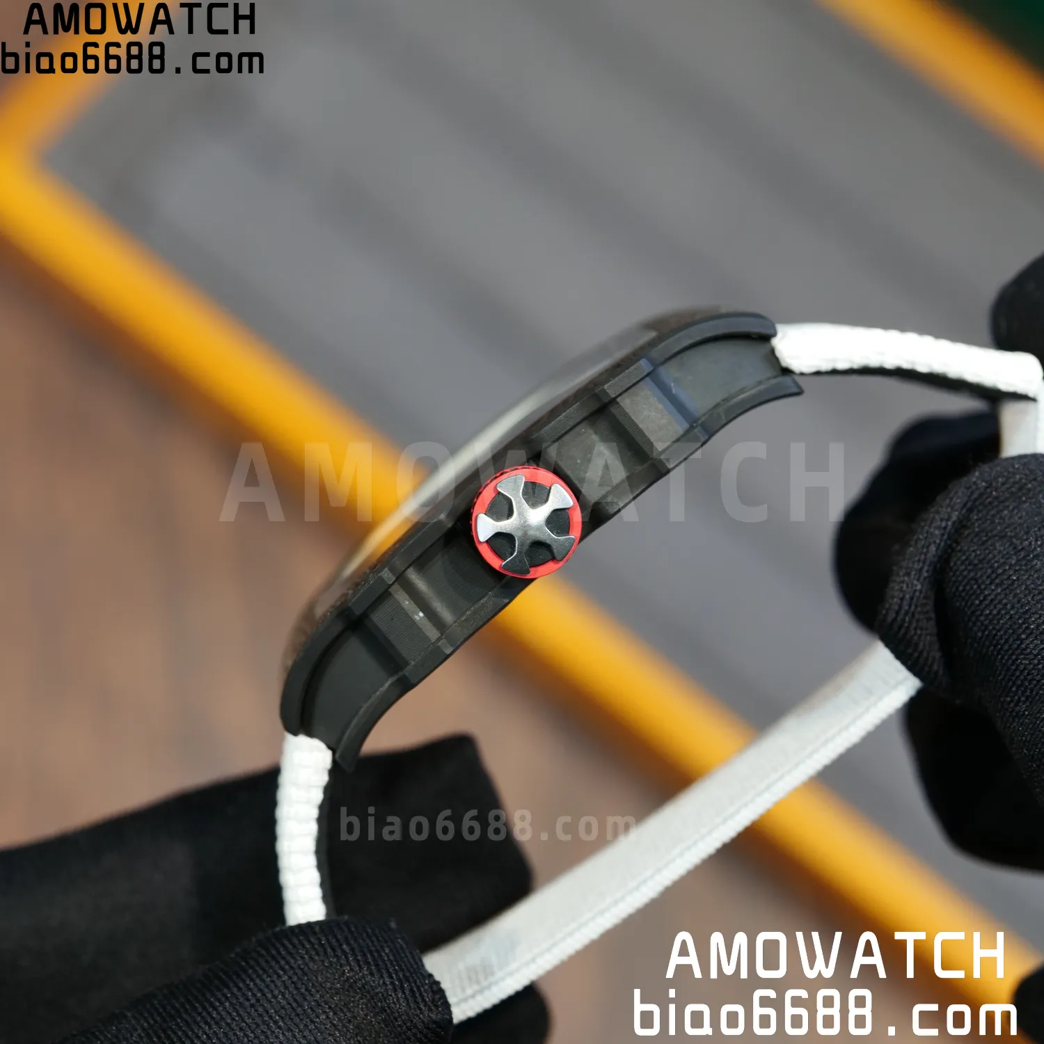 RICHARD MILLE RM67-02 Black NTPT Best Edition Italy Dial on White Nylon strap CRMA7 Clone V9 87 7d77c735309fb8f 阿默表行AmoWatch