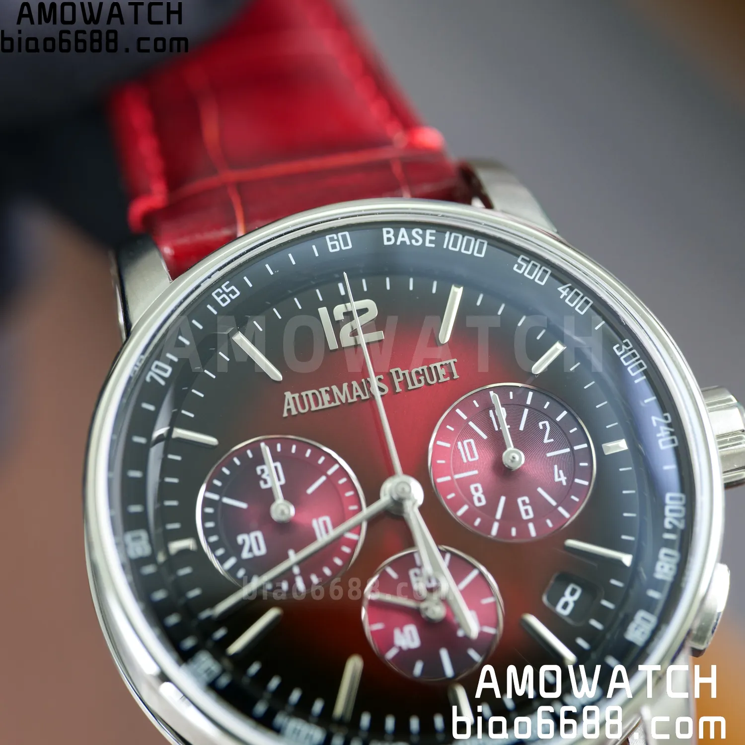 AP Code 11.59 Chrono 26393 SS APSF 1:1 Best Edition Red Ombre Dial On Red Strap Super Clone SA4401 73 82aacc230b1120f AMO Watch