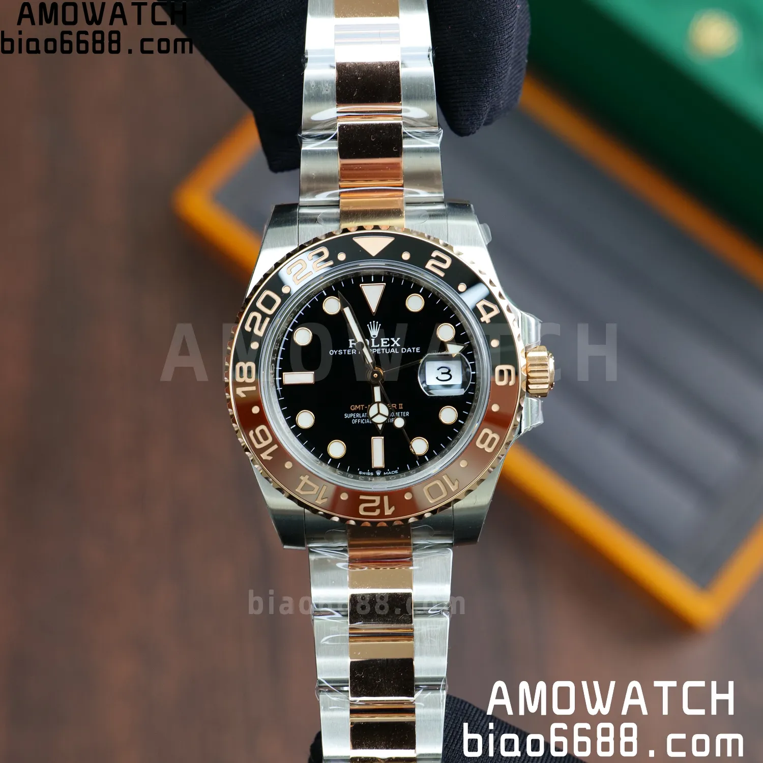 Rolex GMT-Master II 126711 CHNR VSF1:1 Best Edition on Black Dial SS/RG Bracelet Super Clone DD3285 (Weight) 87 8487893f1cf92e9 AMO Watch