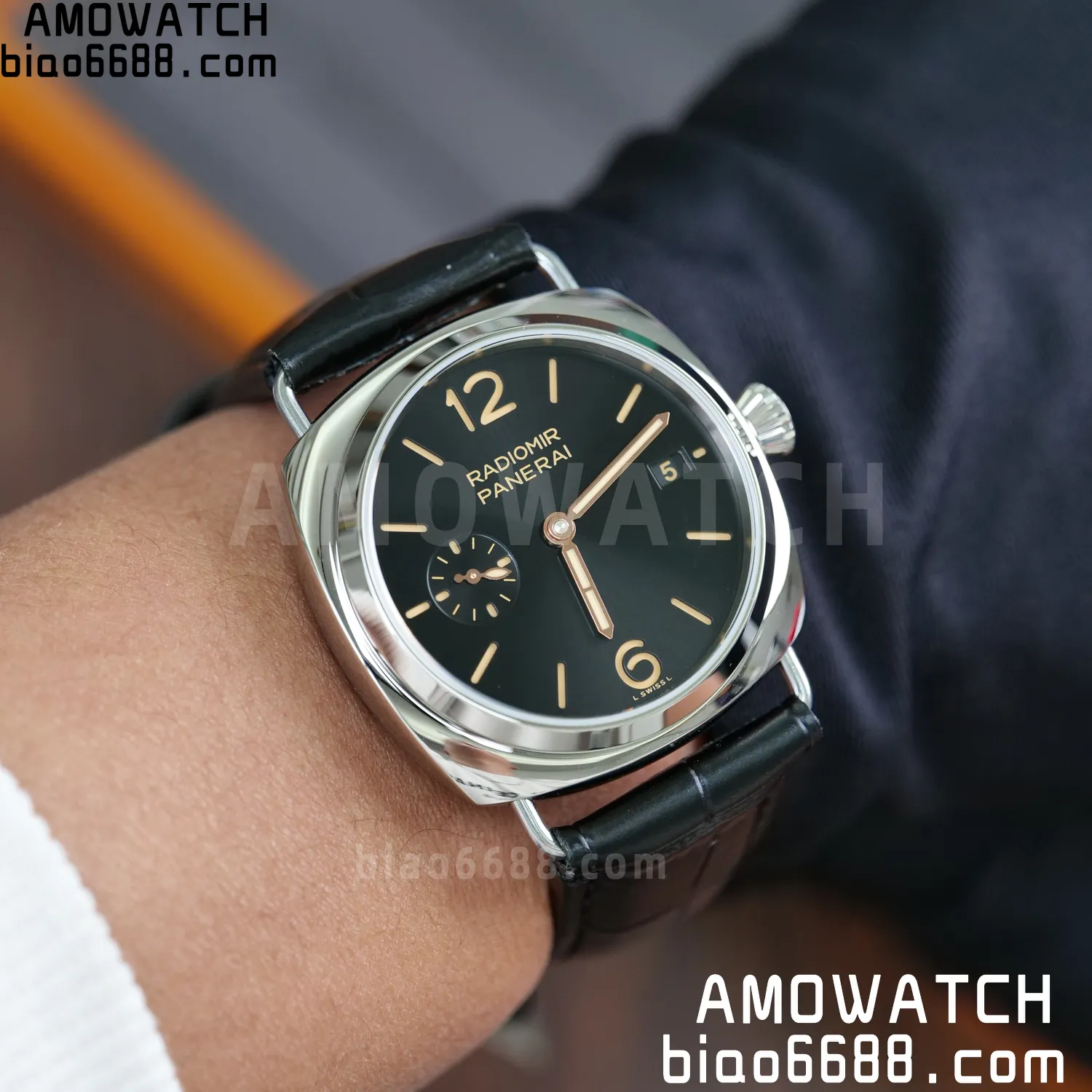 Panerai PAM01294 PAM1294 Y Radiomir TTF 1:1 Best Edition Black Dial on Black Leather Strap P900 90 8f7b293ef4a8926 AMO Watch