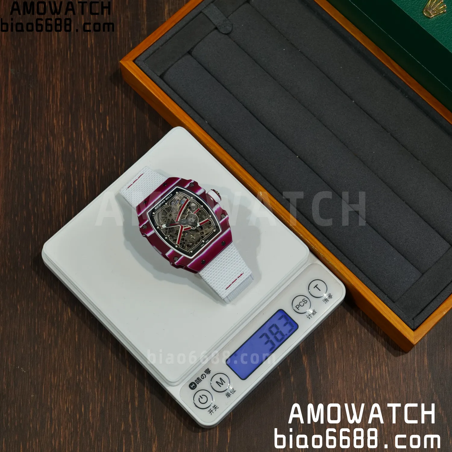 RICHARD MILLE RM67-02 Red NTPT Best Edition Qatar Dial on White Nylon strap CRMA7 Clone V9 57 9797baa477505cf AMO Watch