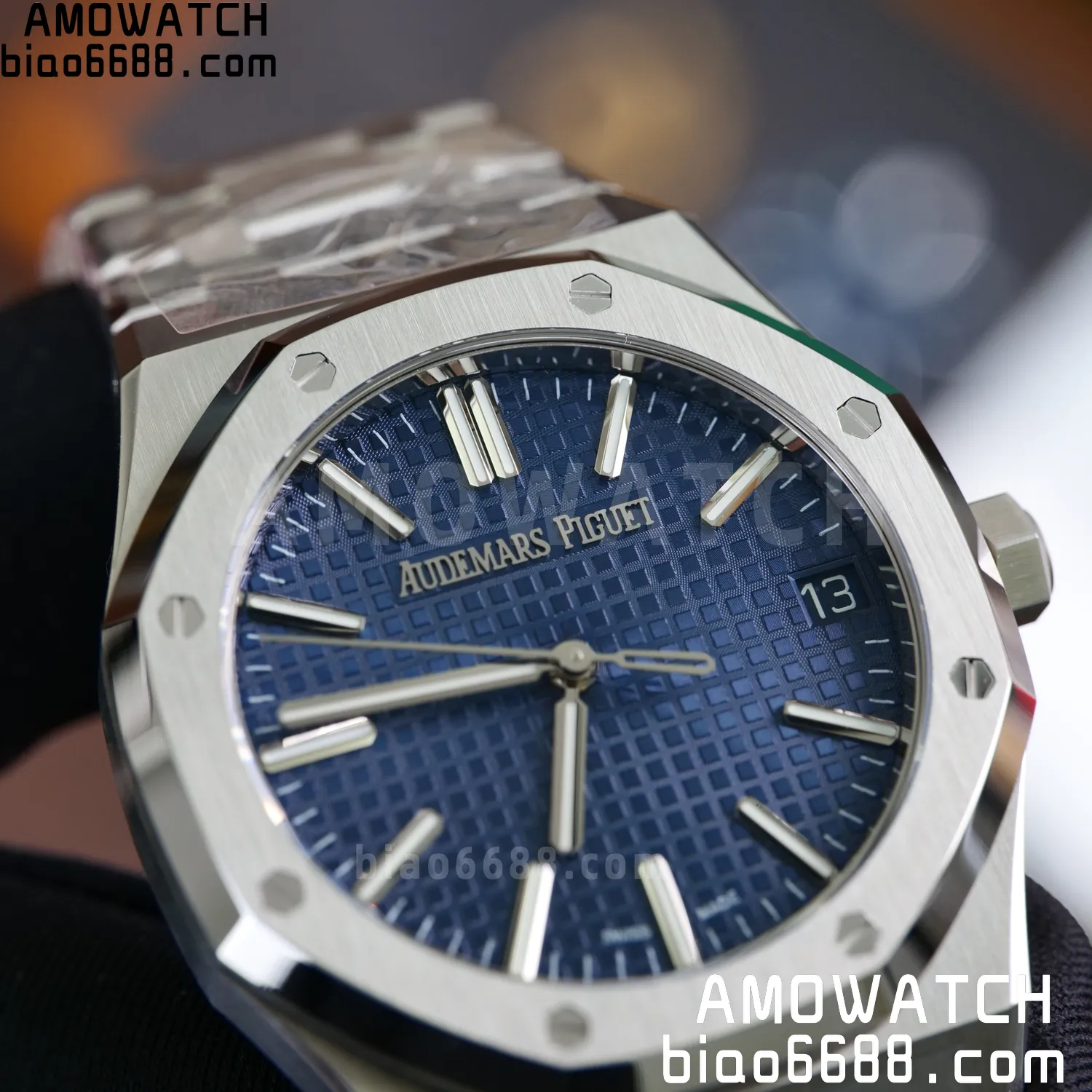 Custom Made AP Royal Oak 15510 SS TOP Factory (SW Factory Blue Dial、 DEEP Crystal、18K solid rotor、Gold-plated screws) 89 9f8dc545d02fc98 阿默表行AmoWatch