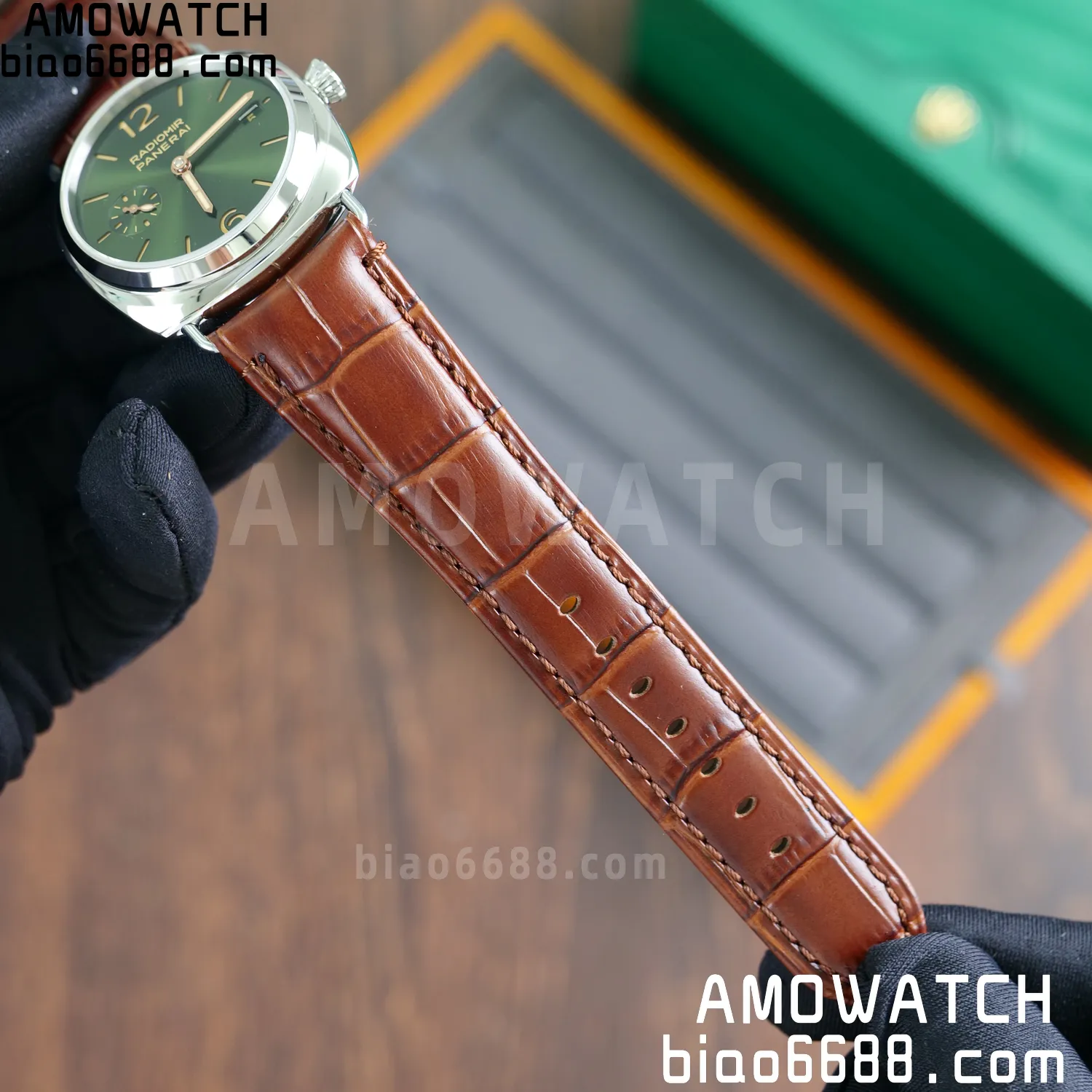 Panerai PAM1386 Y Radiomir TTF 1:1 Best Edition Green Dial on Brown Leather Strap P900 65 a3f9f0b82a9a751 AMO Watch