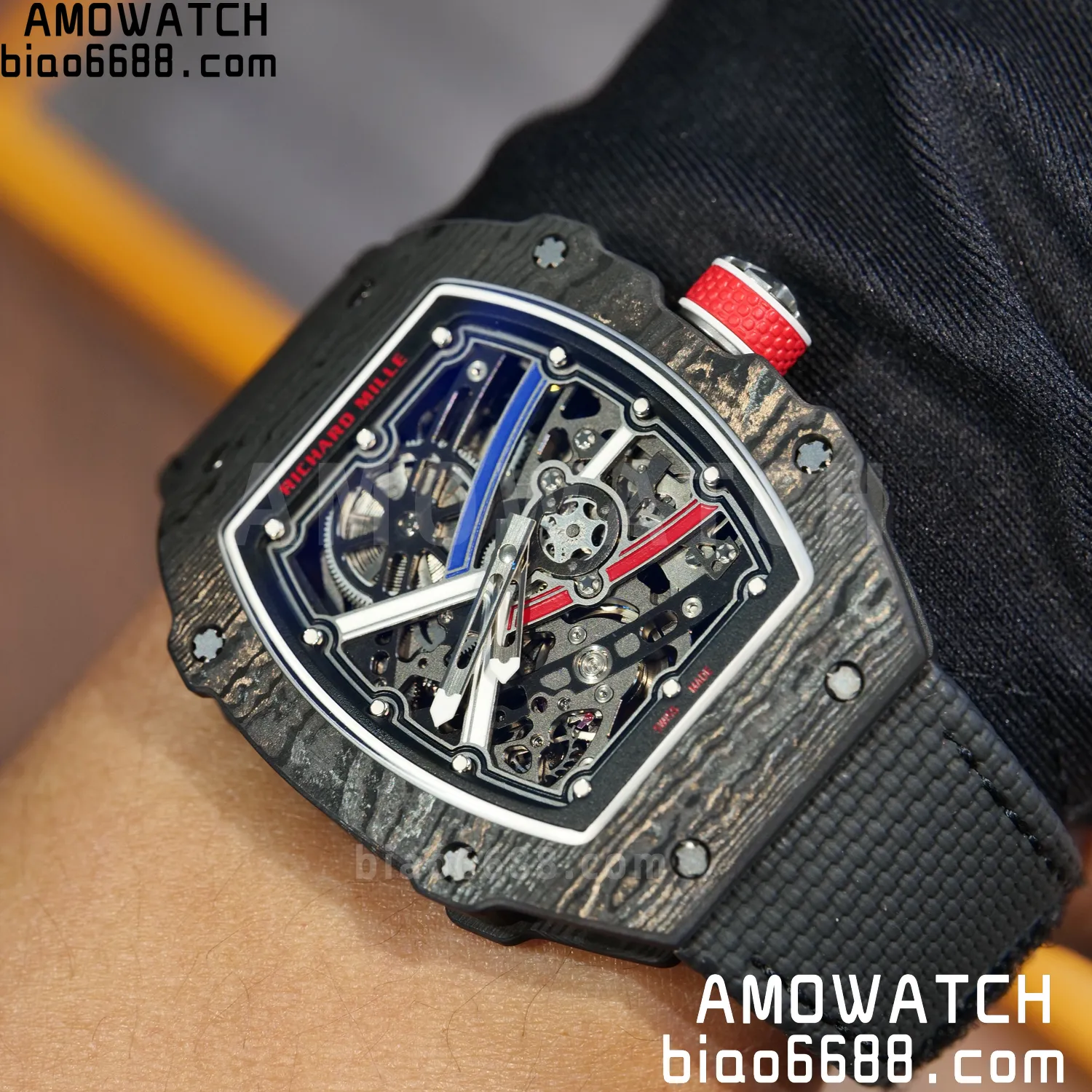RICHARD MILLE RM67-02 Black NTPT Best Edition France Dial on Black Nylon strap CRMA7 Clone V9 97 a59650e85c61bc2 阿默表行AmoWatch