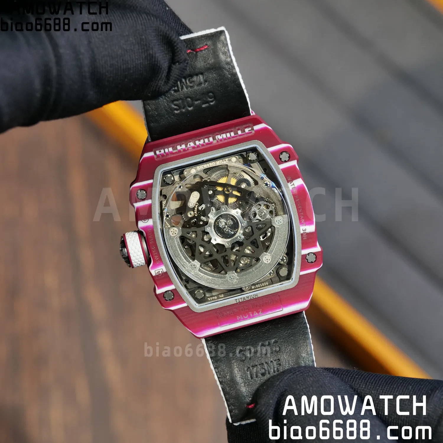 RICHARD MILLE RM67-02 Red NTPT Best Edition Qatar Dial on White Nylon strap CRMA7 Clone V9 78 a9634ae9f081cfc AMO Watch