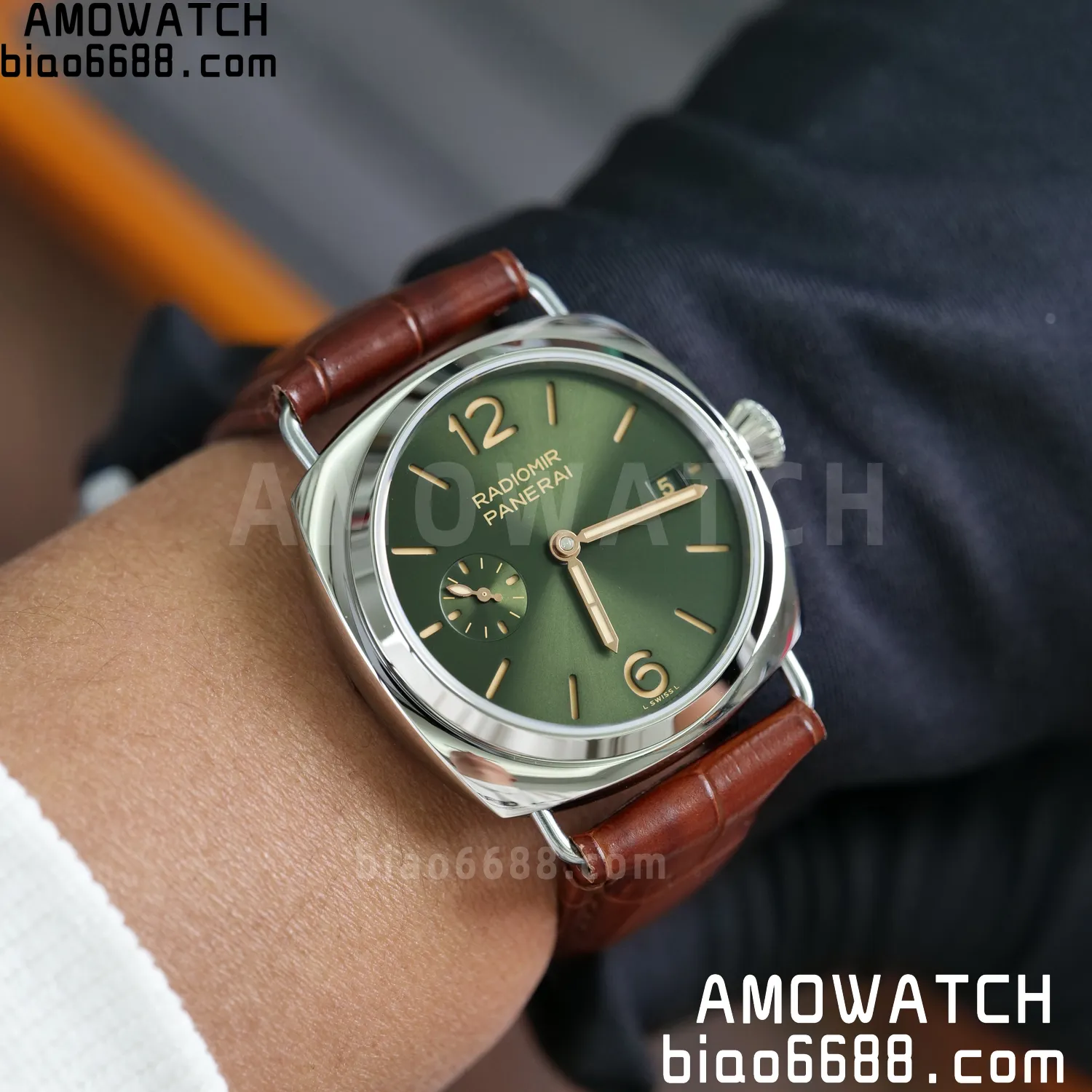 Panerai PAM1386 Y Radiomir TTF 1:1 Best Edition Green Dial on Brown Leather Strap P900 84 a9daaa7bd53beb4 AMO Watch