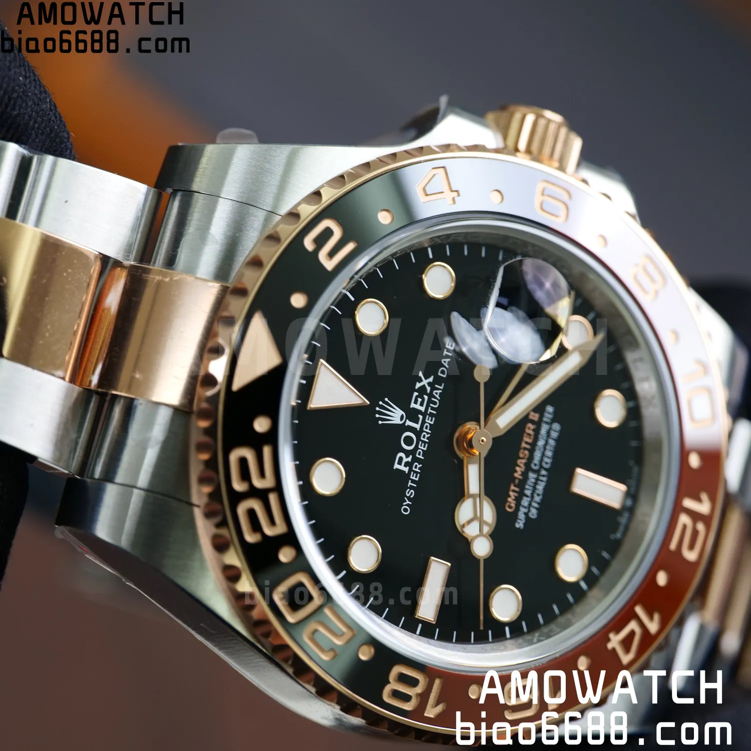 Rolex GMT-Master II 126711 CHNR VSF1:1 Best Edition on Black Dial SS/RG Bracelet Super Clone DD3285 (Weight) 95 ab1f1114d584953 AMO Watch
