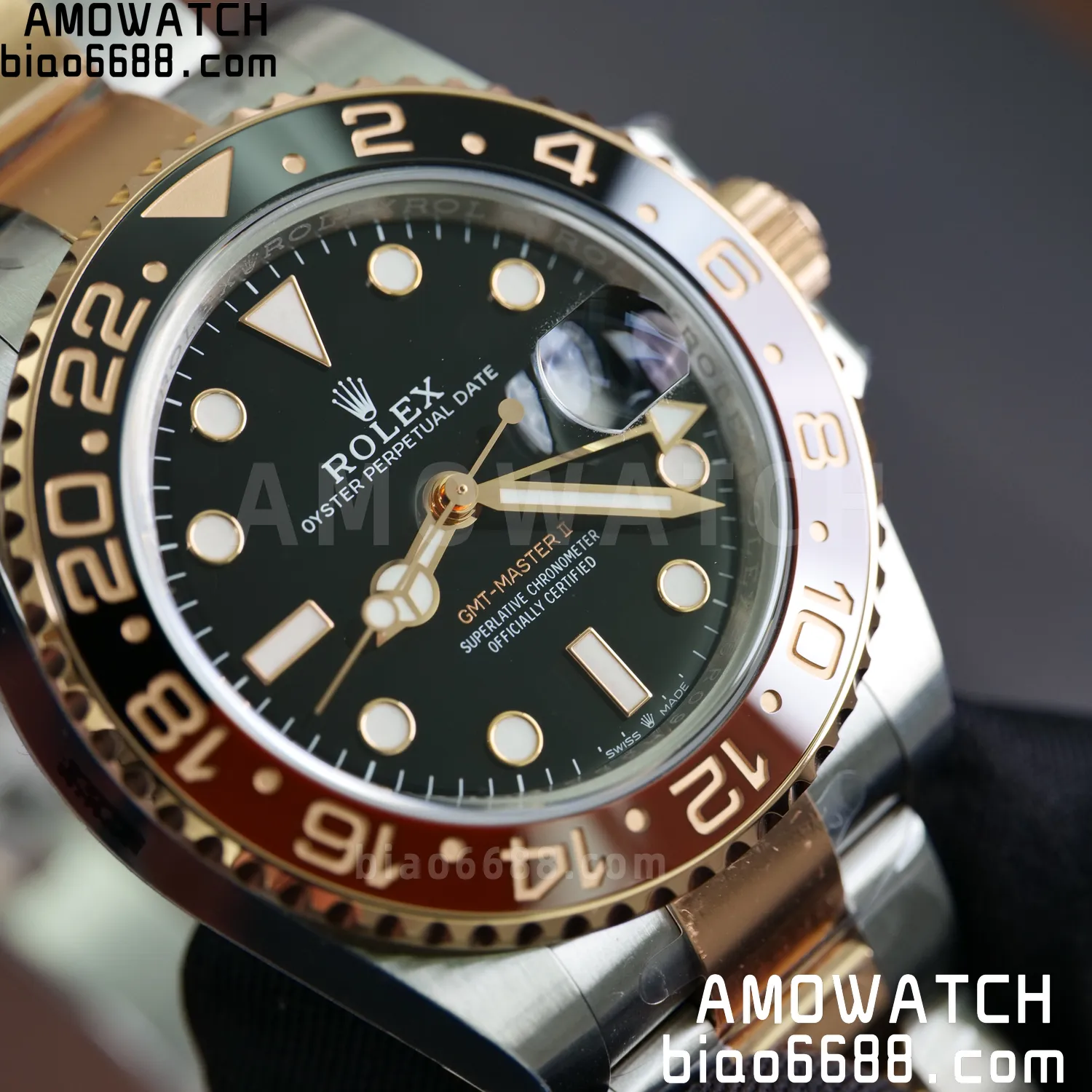 Rolex GMT-Master II 126711 CHNR VSF1:1 Best Edition on Black Dial SS/RG Bracelet Super Clone DD3285 (Weight) 101 b1237d568df69e3 AMO Watch