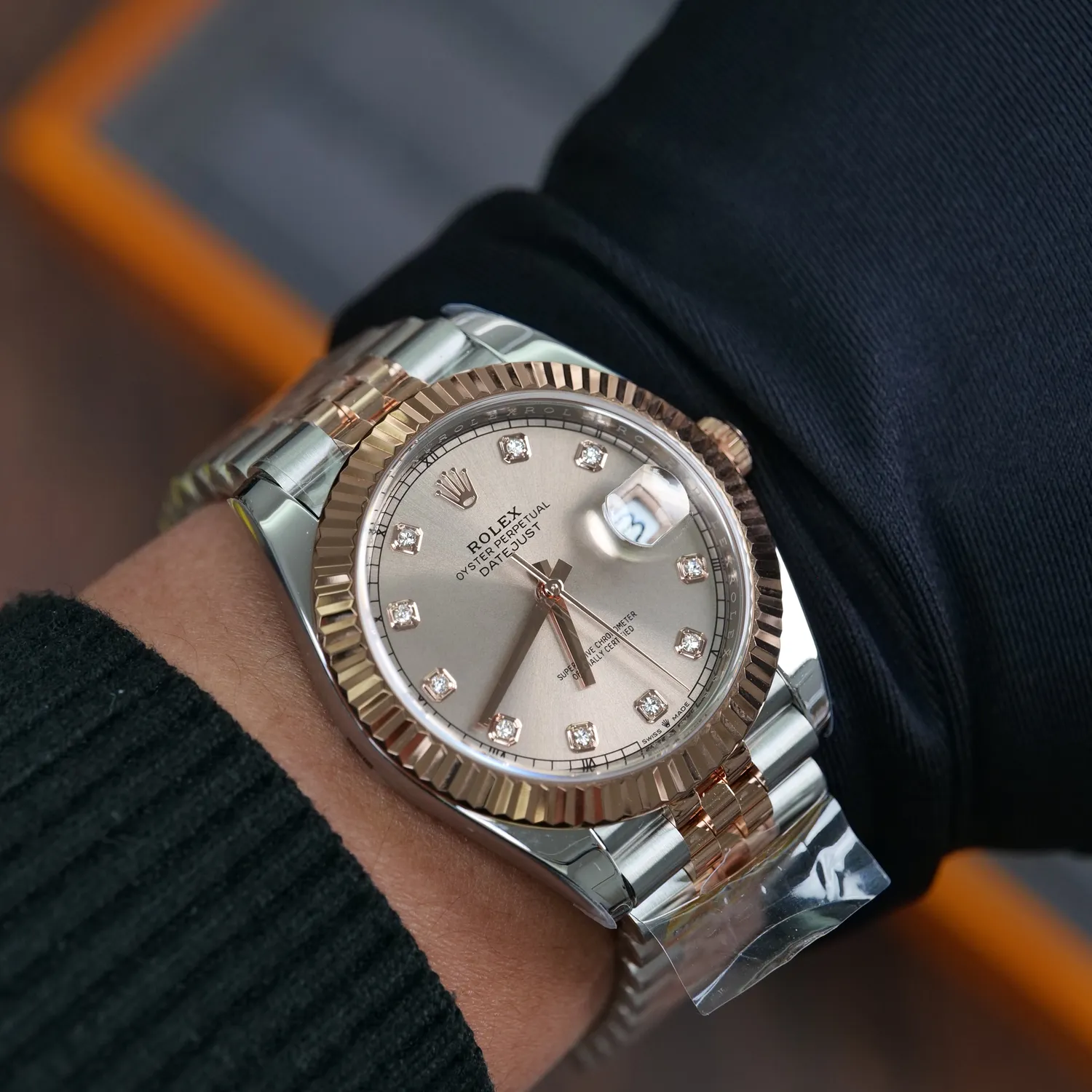 Rolex DateJust 126331 41mm RG ARF 1:1 Best Edition RG Diamonds Dial on Jubilee Bracelet DD3235 V3 (Weighted) 91 b363247f93248ce AMO Watch