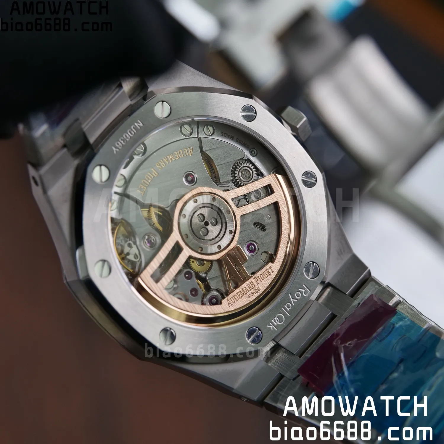 Custom Made AP Royal Oak 15510 SS TOP Factory (SW Factory Blue Dial、 DEEP Crystal、18K solid rotor、Gold-plated screws) 93 b624eb76e440aa6 阿默表行AmoWatch