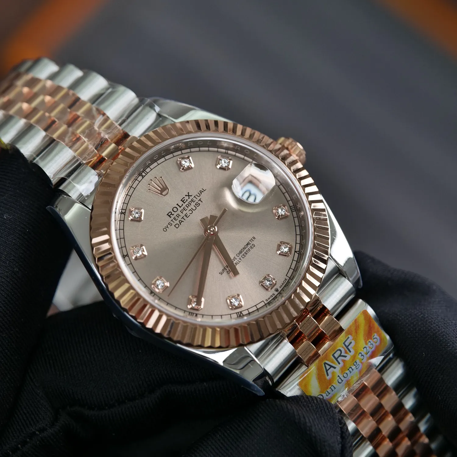 Rolex DateJust 126331 41mm RG ARF 1:1 Best Edition RG Diamonds Dial on Jubilee Bracelet DD3235 V3 (Weighted) 76 baca464923a23e6 AMO Watch