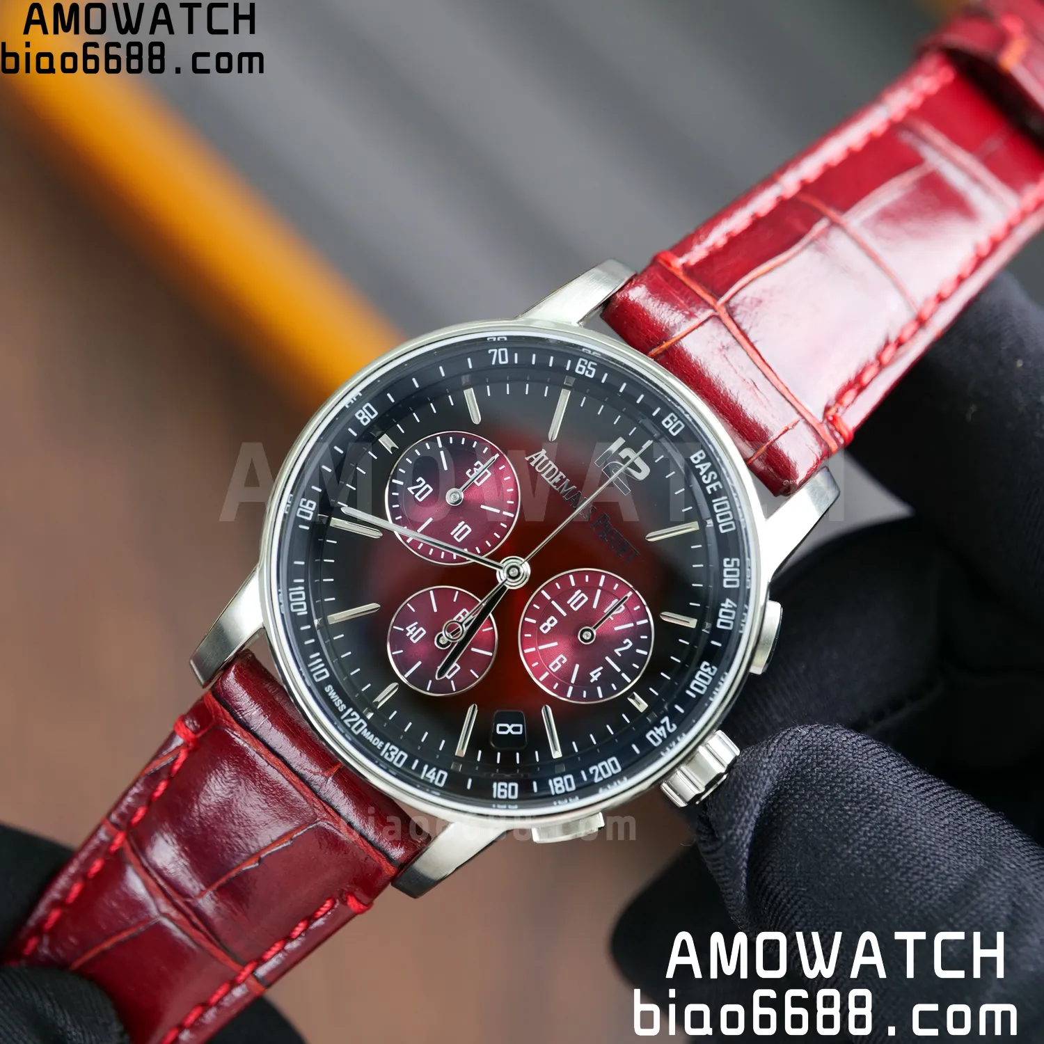AP Code 11.59 Chrono 26393 SS APSF 1:1 Best Edition Red Ombre Dial On Red Strap Super Clone SA4401 69 bbf33111de373c8 AMO Watch