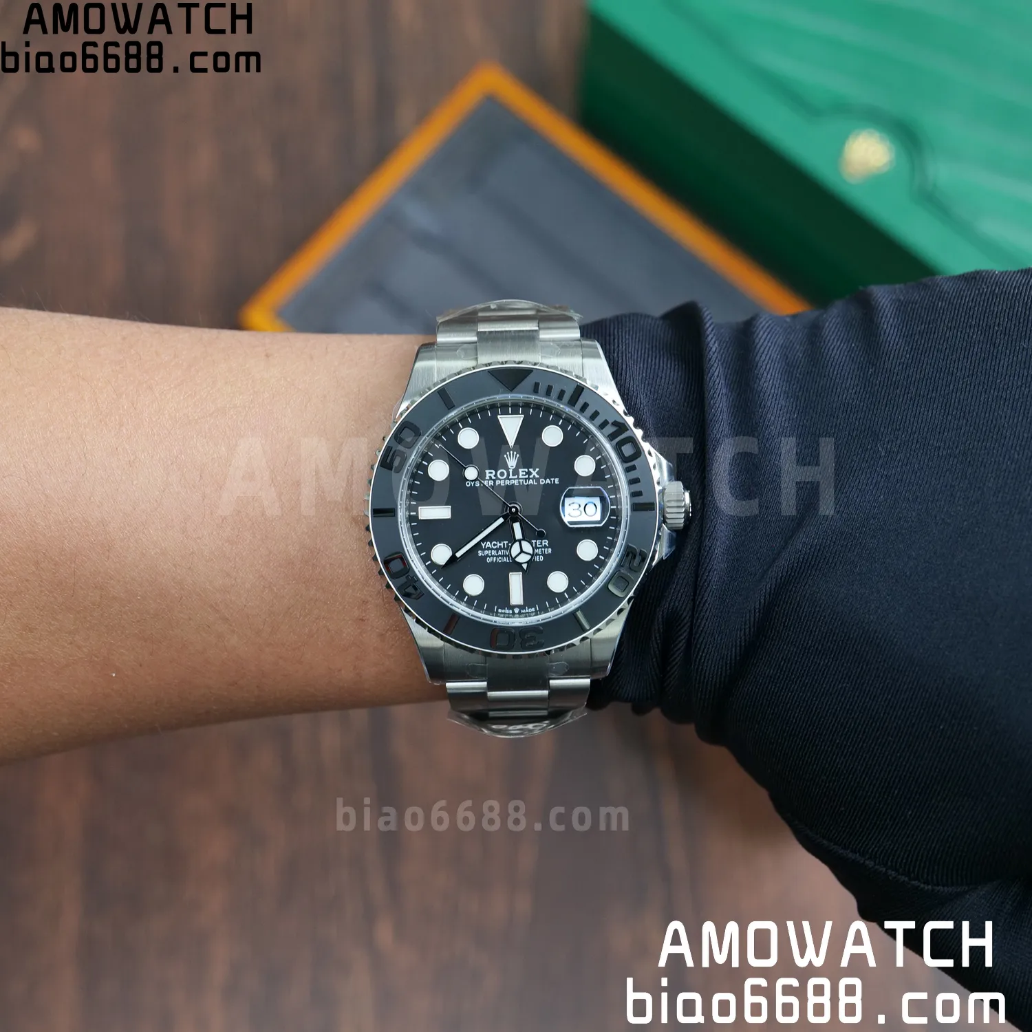 Rolex Yacht-Master 226627 Titanium VF 1:1 Best Edition Black Dial on Titanium Bracelet DD3235 103 bc56a6cffbf7956 1 AMO Watch