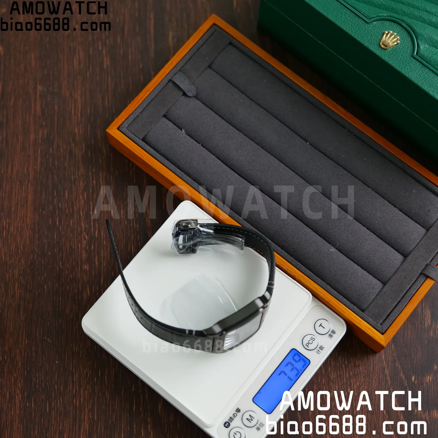 Cartier Santos Skeleton PVD RICH 1:1 Best Edition Skeleton Dial on Gray Leather Strap 9612MC Super Clone 69 c916f48745a29ab AMO Watch