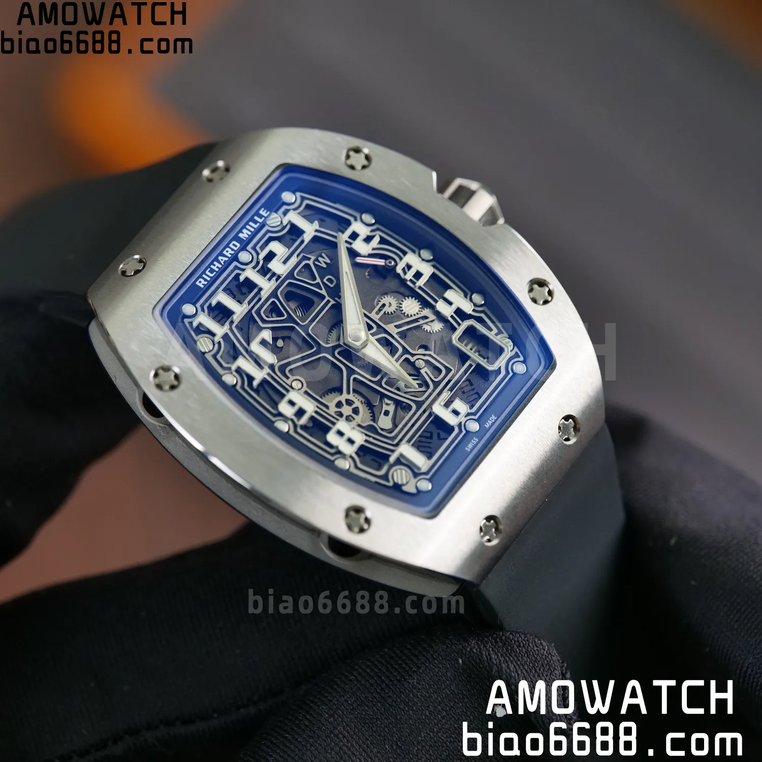 RICHARD MILLE RM67-01 V2 Best Edition Skeleton Dial on Black Rubber Strap CRMA6 V2 104 cc1e5dbcc683e32 阿默表行AmoWatch
