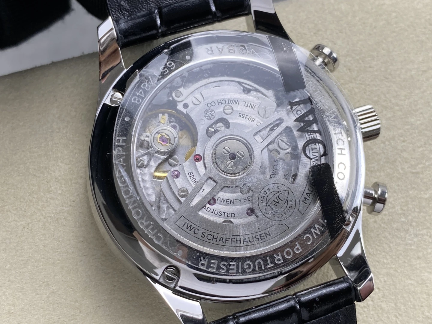 IWC Portuguese Chrono IW371615 SS APSF 1:1 Best Edition Green Dial on Black Leather Strap SA69385 Super Clone 29 cd3b44bdd672bbe 2 AMO Watch