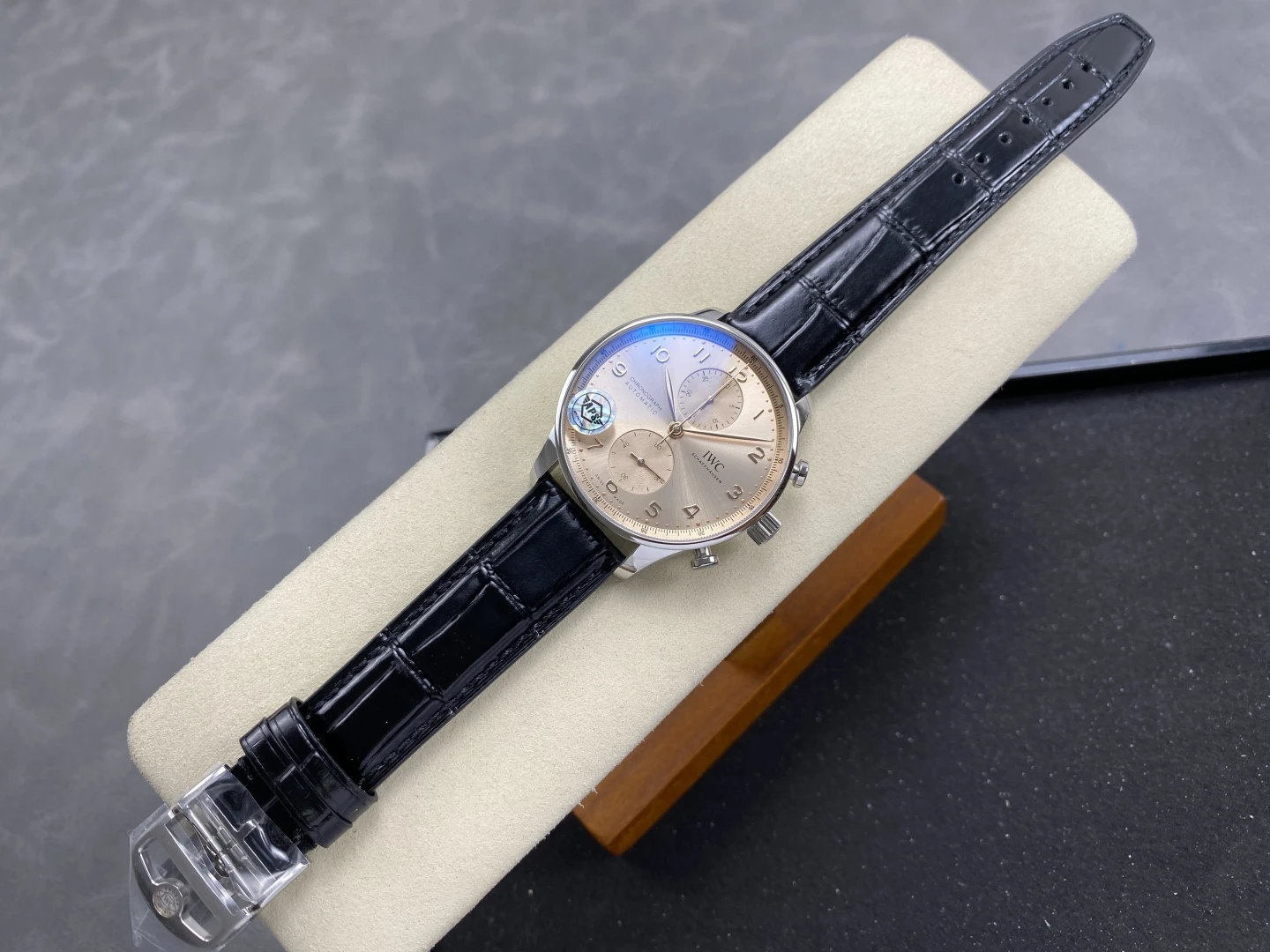 IWC Portuguese Chrono IW371624 SS APSF 1:1 Best Edition RG Dial on Black Leather Strap SA69385 Super Clone 27 ce8fc94474ed0b0 AMO Watch