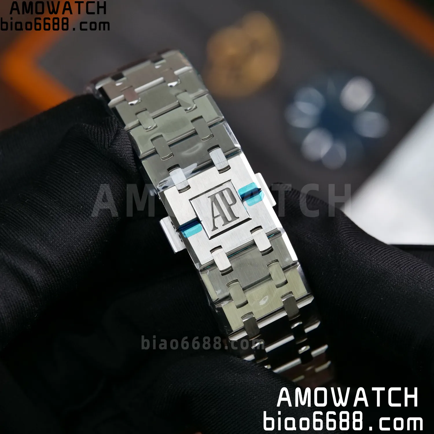 Custom Made AP Royal Oak 15510 SS TOP Factory (SW Factory Blue Dial、 DEEP Crystal、18K solid rotor、Gold-plated screws) 95 cfbfde94db94371 阿默表行AmoWatch