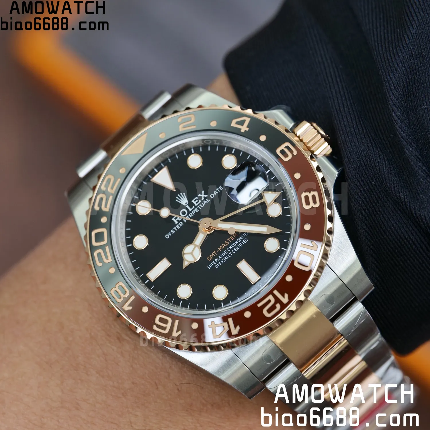 Rolex GMT-Master II 126711 CHNR VSF1:1 Best Edition on Black Dial SS/RG Bracelet Super Clone DD3285 (Weight) 112 d3423f2c48e67d4 AMO Watch