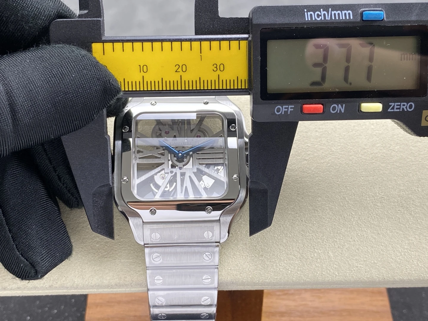 Cartier Santos Skeleton SS RICH 1:1 Best Edition Skeleton Dial 9611MC Super Clone 51 d5259491f984528 AMO Watch