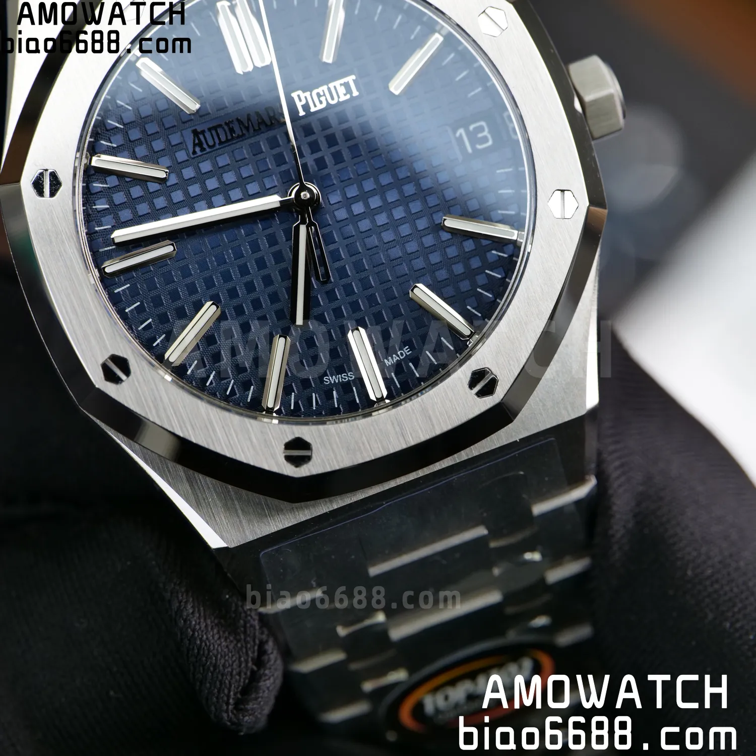 Custom Made AP Royal Oak 15510 SS TOP Factory (SW Factory Blue Dial、 DEEP Crystal、18K solid rotor、Gold-plated screws) 90 e17a10c3e3ce532 阿默表行AmoWatch