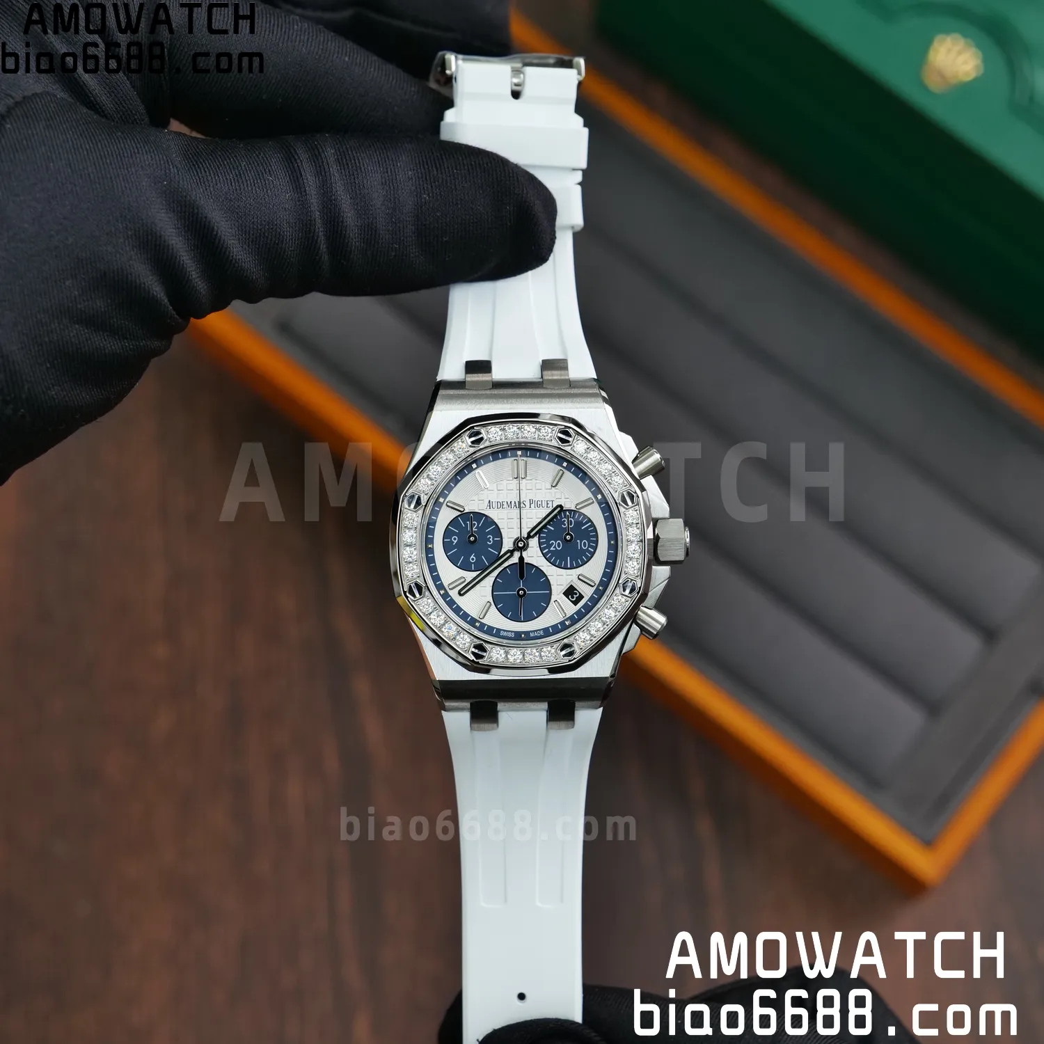 AP Royal Oak Chrono 26231 SS APSF 1:1 Best Edition White Dial on White Rubber Strap A2385 74 e78702643d91502 阿默表行AmoWatch