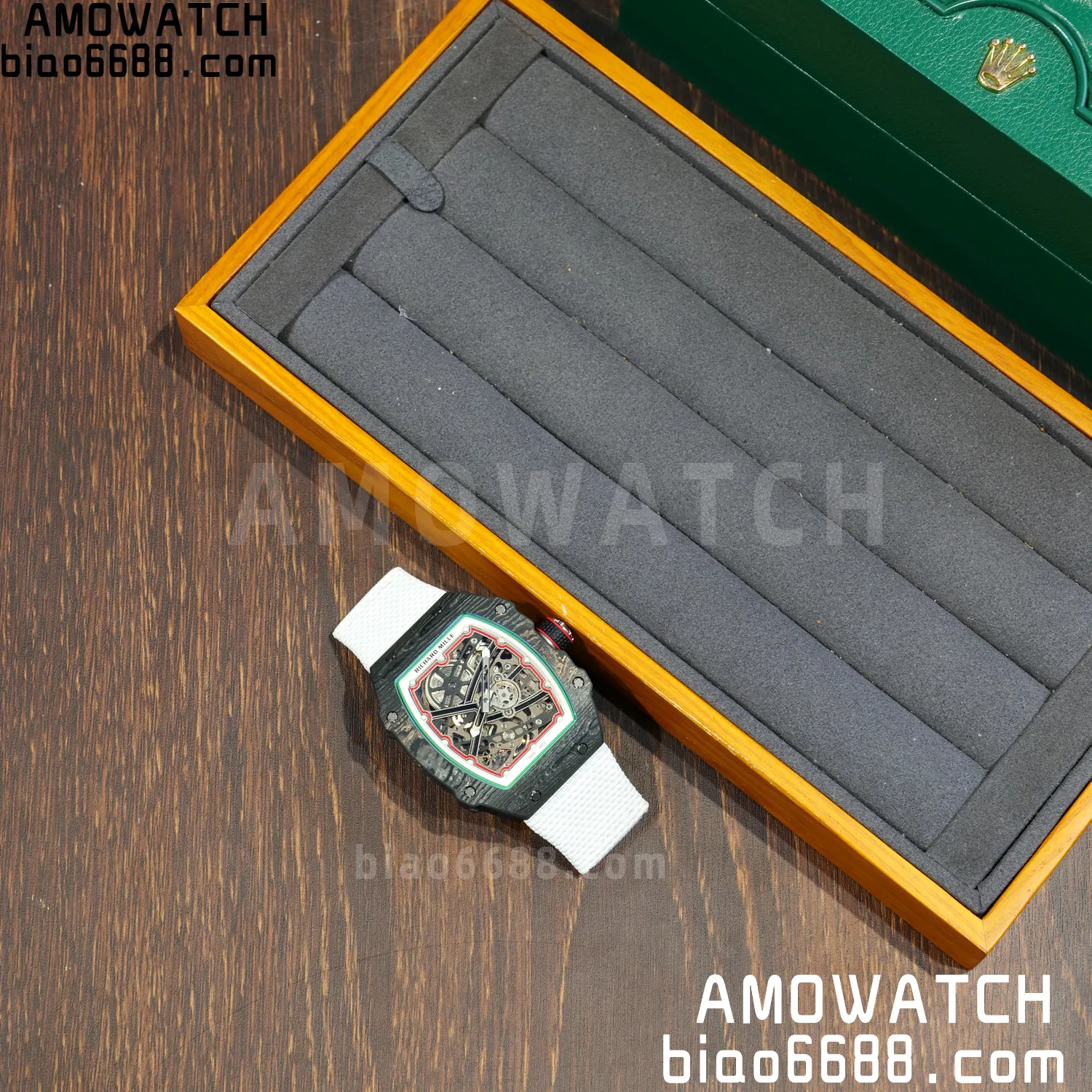 RICHARD MILLE RM67-02 Black NTPT Best Edition Italy Dial on White Nylon strap CRMA7 Clone V9 77 e7e14390bbf2535 阿默表行AmoWatch