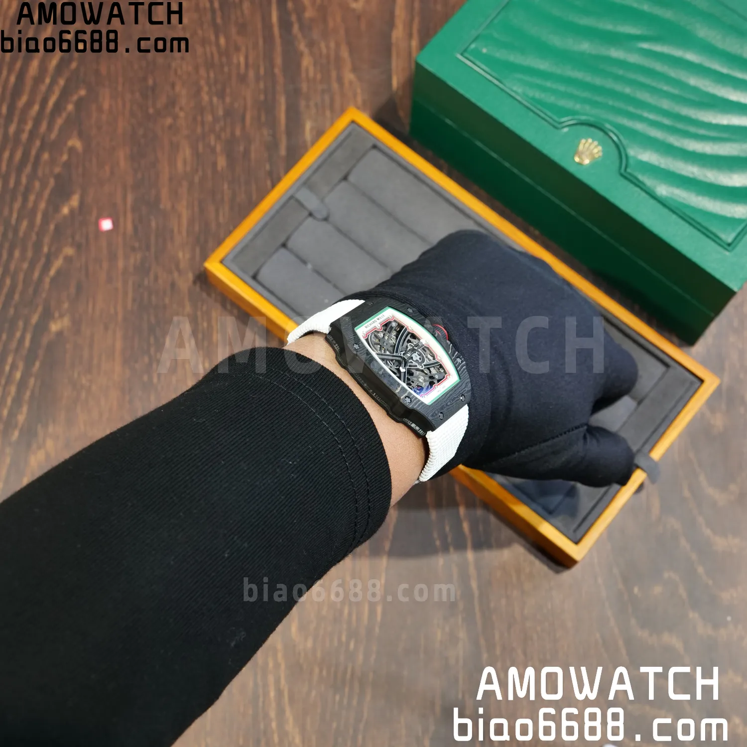 RICHARD MILLE RM67-02 Black NTPT Best Edition Italy Dial on White Nylon strap CRMA7 Clone V9 109 e86272fa02b093d 阿默表行AmoWatch