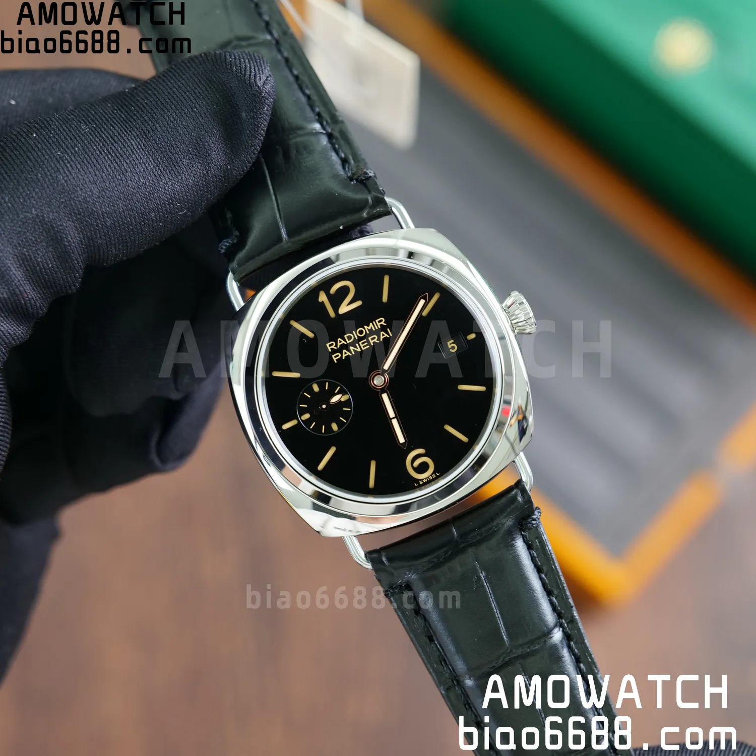 Panerai PAM01294 PAM1294 Y Radiomir TTF 1:1 Best Edition Black Dial on Black Leather Strap P900 66 e9771fe2b8c968f AMO Watch