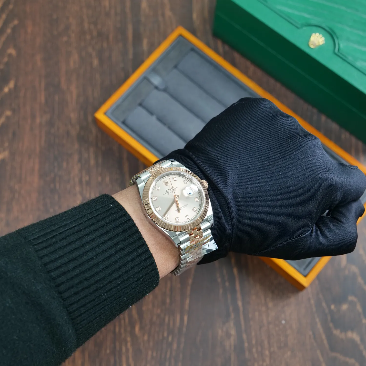 Rolex DateJust 126331 41mm RG ARF 1:1 Best Edition RG Diamonds Dial on Jubilee Bracelet DD3235 V3 (Weighted) 90 ea4fd8936c4a165 AMO Watch