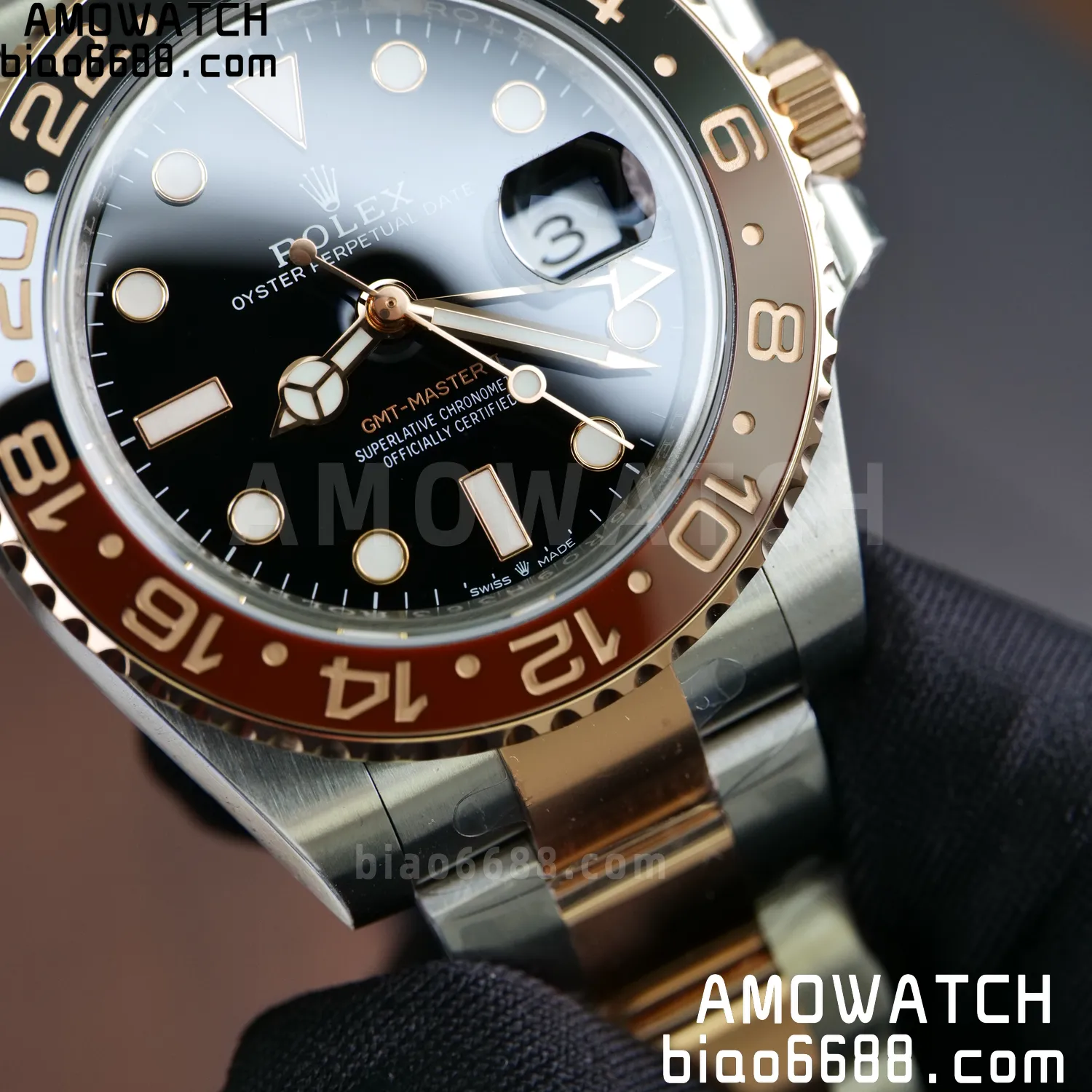 Rolex GMT-Master II 126711 CHNR VSF1:1 Best Edition on Black Dial SS/RG Bracelet Super Clone DD3285 (Weight) 100 eb24074e7815e35 AMO Watch