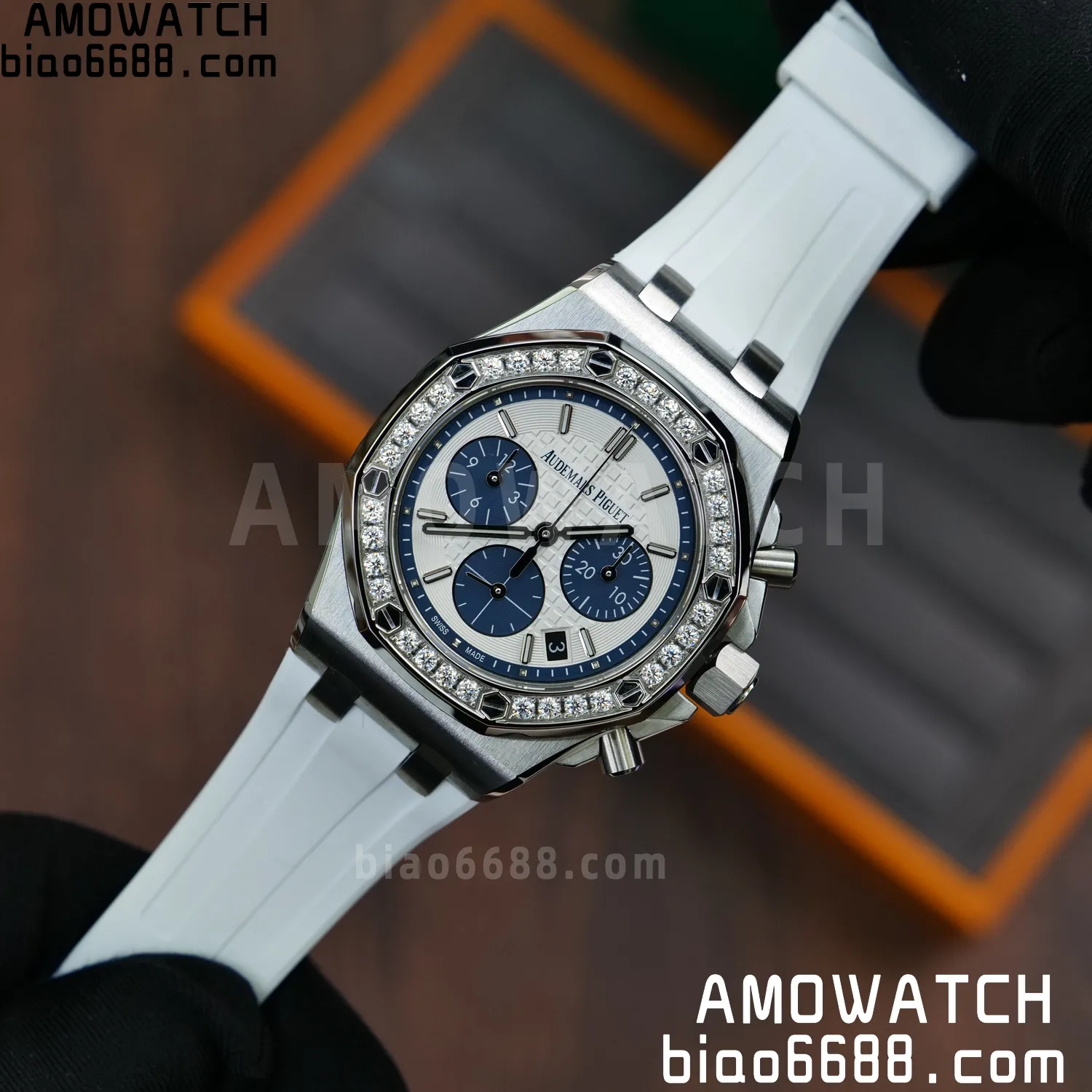 AP Royal Oak Chrono 26231 SS APSF 1:1 Best Edition White Dial on White Rubber Strap A2385 76 eda7c705d4a9573 阿默表行AmoWatch