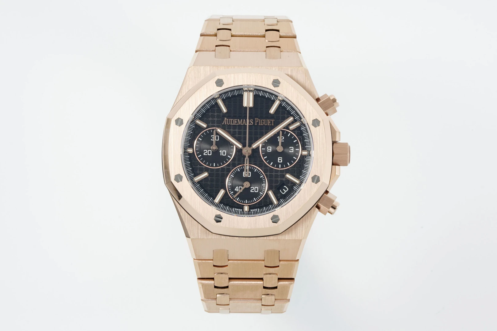 AP Royal Oak Chrono 26240 RG DDF 1:1 Best Edition Black Dial on RG Bracelet DD4401 Super Clone Weight (SW Dial) 19 f1f8534f88202a6 AMO Watch