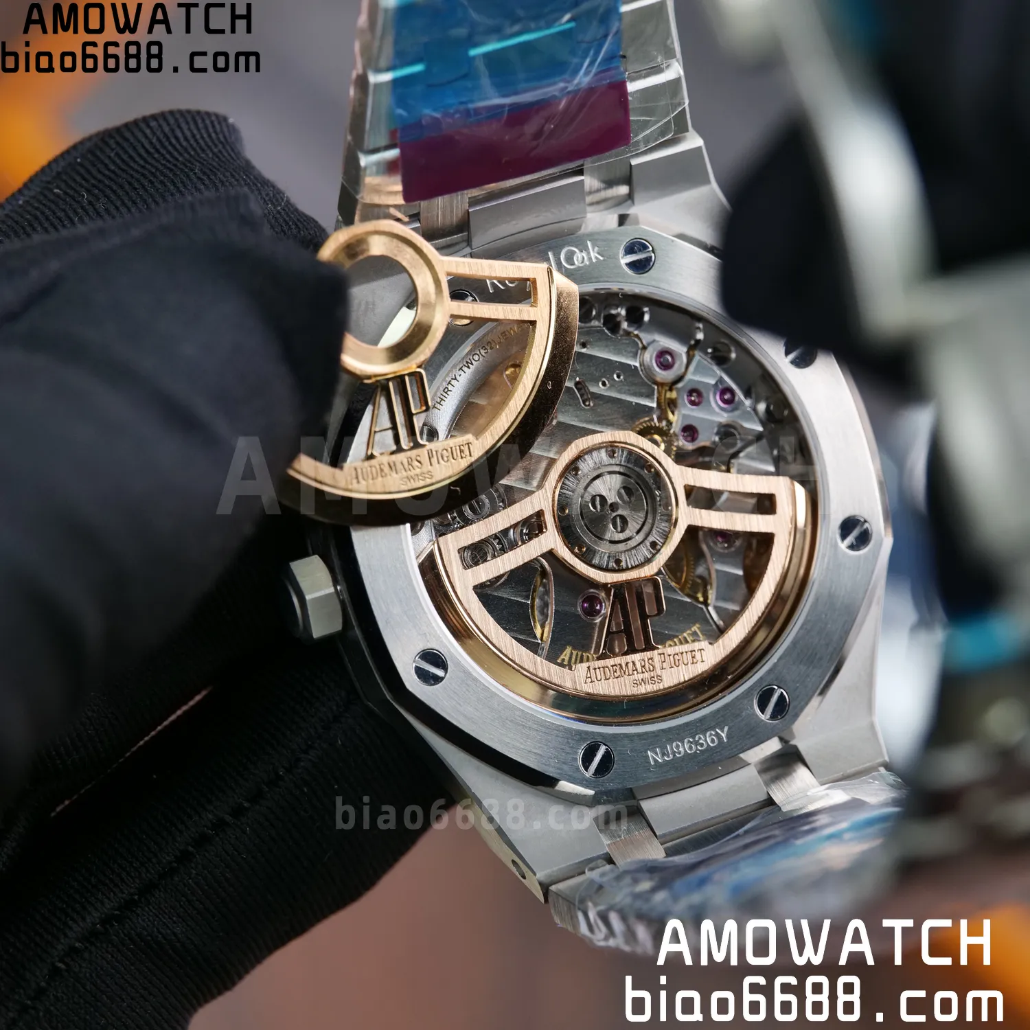 Custom Made AP Royal Oak 15510 SS TOP Factory (SW Factory Blue Dial、 DEEP Crystal、18K solid rotor、Gold-plated screws) 100 f20c91ec50d0d54 阿默表行AmoWatch