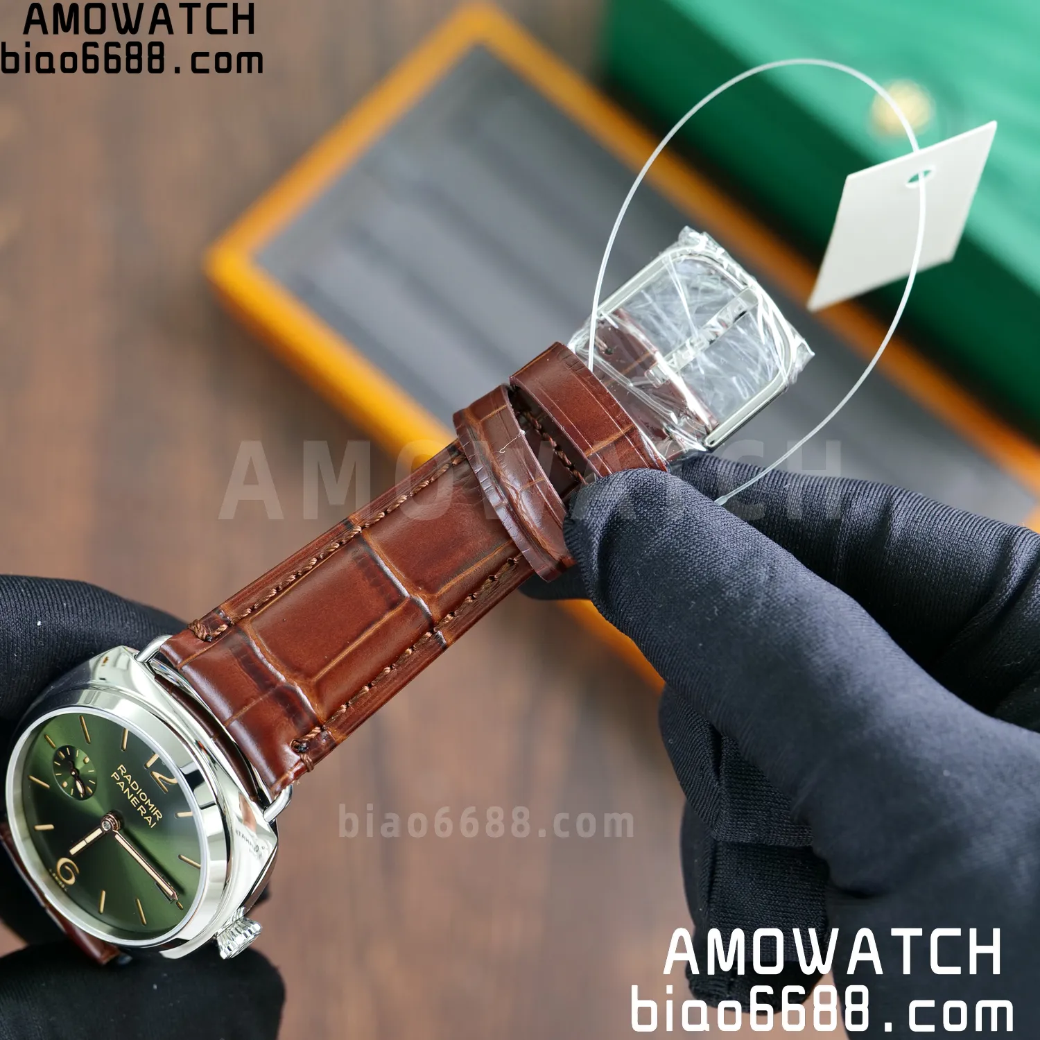 Panerai PAM1386 Y Radiomir TTF 1:1 Best Edition Green Dial on Brown Leather Strap P900 64 f99d0152b332adb AMO Watch