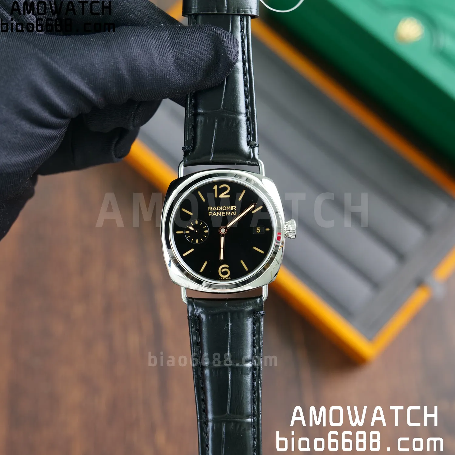 Panerai PAM01294 PAM1294 Y Radiomir TTF 1:1 Best Edition Black Dial on Black Leather Strap P900 65 fd1791df462391d AMO Watch