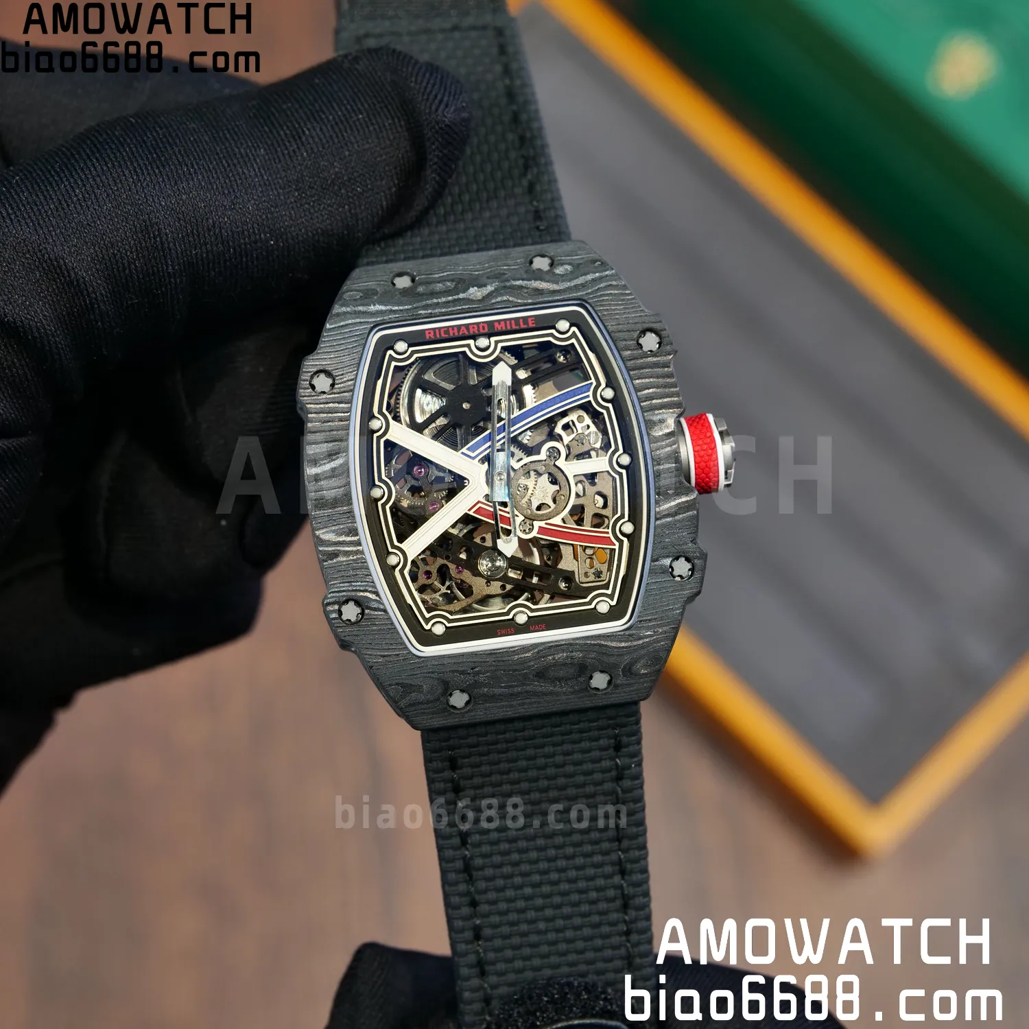 RICHARD MILLE RM67-02 Black NTPT Best Edition France Dial on Black Nylon strap CRMA7 Clone V10 81 087fab0ea002251 AMO Watch