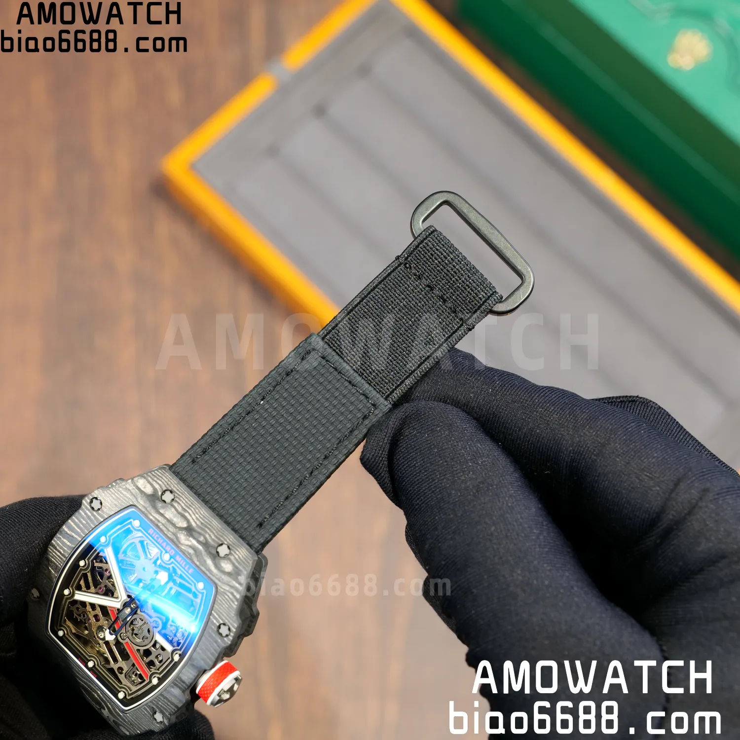 RICHARD MILLE RM67-02 Black NTPT Best Edition France Dial on Black Nylon strap CRMA7 Clone V10 83 09857695ecf9d51 AMO Watch