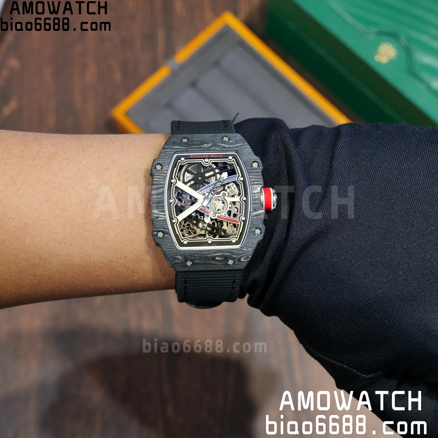 RICHARD MILLE RM67-02 Black NTPT Best Edition France Dial on Black Nylon strap CRMA7 Clone V10 109 0e3fd934c7c8232 AMO Watch