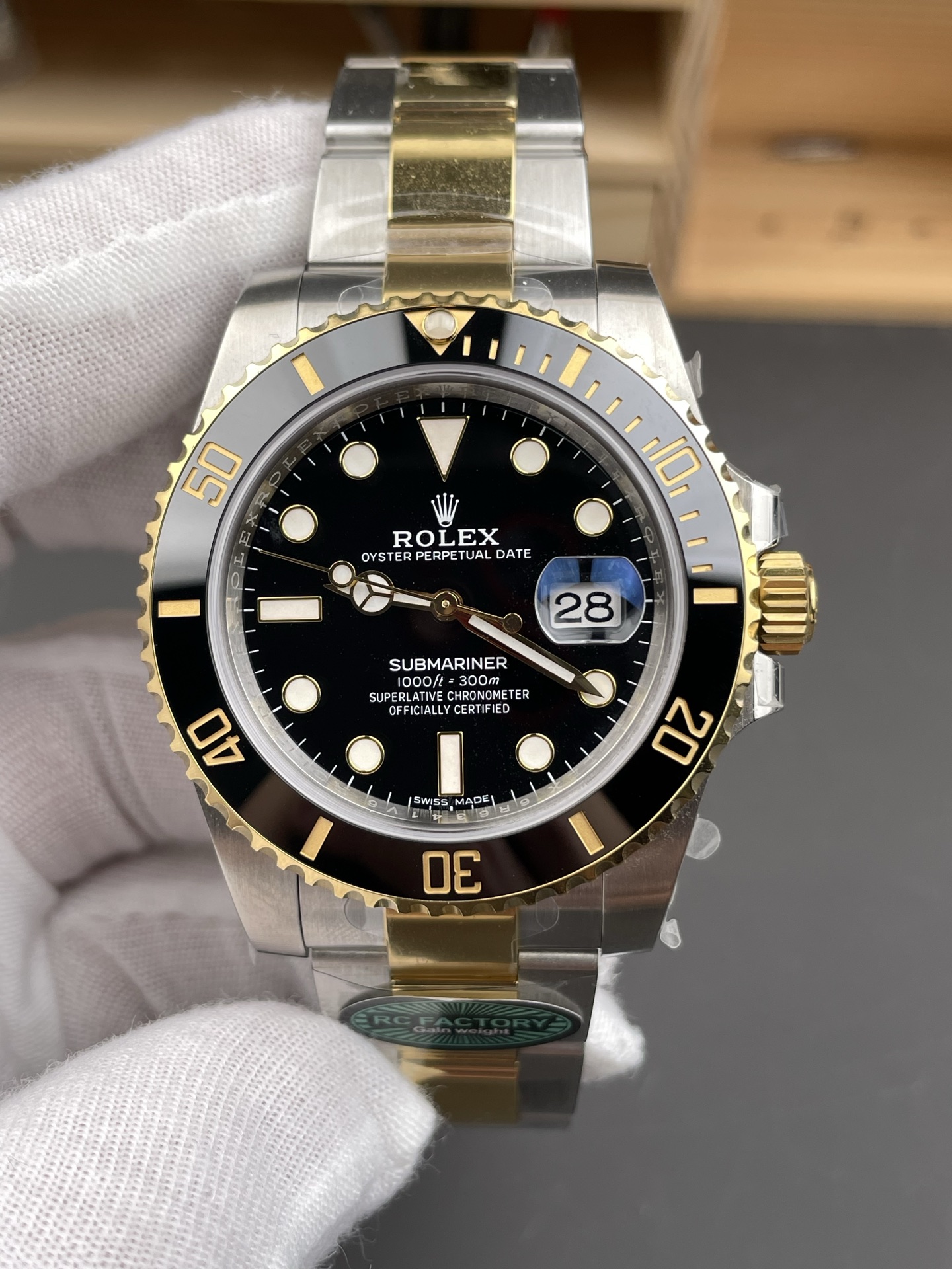 Rolex Submariner 41mm 126613 LN SS/YG Black Ceramic RCF 1:1 Best Edition 904L SS Case and Bracelet VR3235 (Weighted) 27 180a261e148a410 AMO Watch