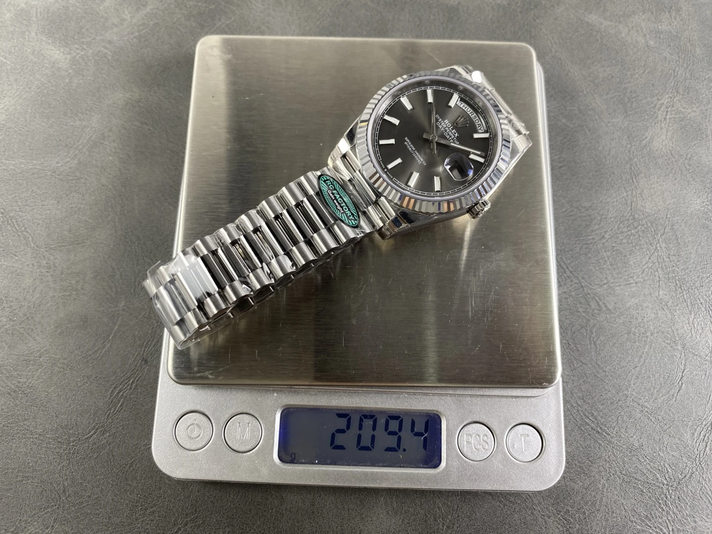 Rolex Day Date 40 SS 228236 RCF 1:1 Best Edition White Gray Dial on President Bracelet VR3255 (211g) 21 239953792441b46 AMO Watch