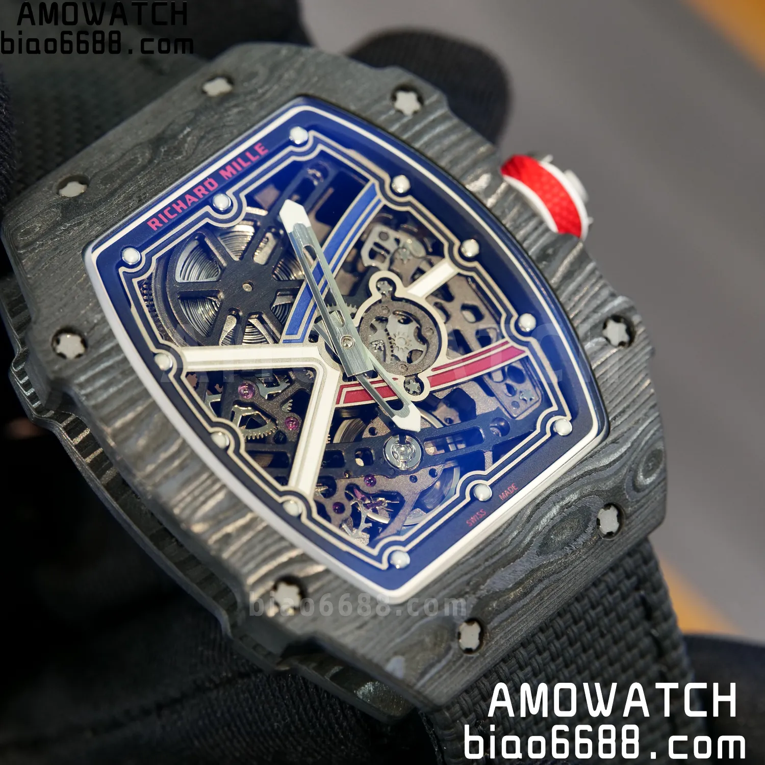 RICHARD MILLE RM67-02 Black NTPT Best Edition France Dial on Black Nylon strap CRMA7 Clone V10 97 40d8e551acf6c12 AMO Watch