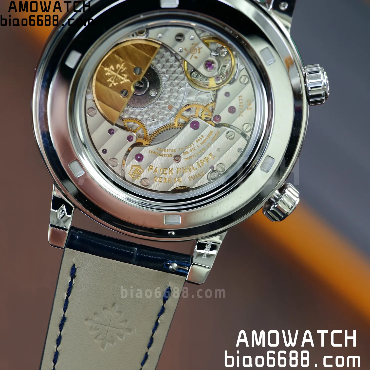 PP Grand Complications 6102 SS PPF 1:1 Best Edition Blue Dial on Blue Leather Strap SA240 Super Clone 124 43619272f5eedb6 AMO Watch