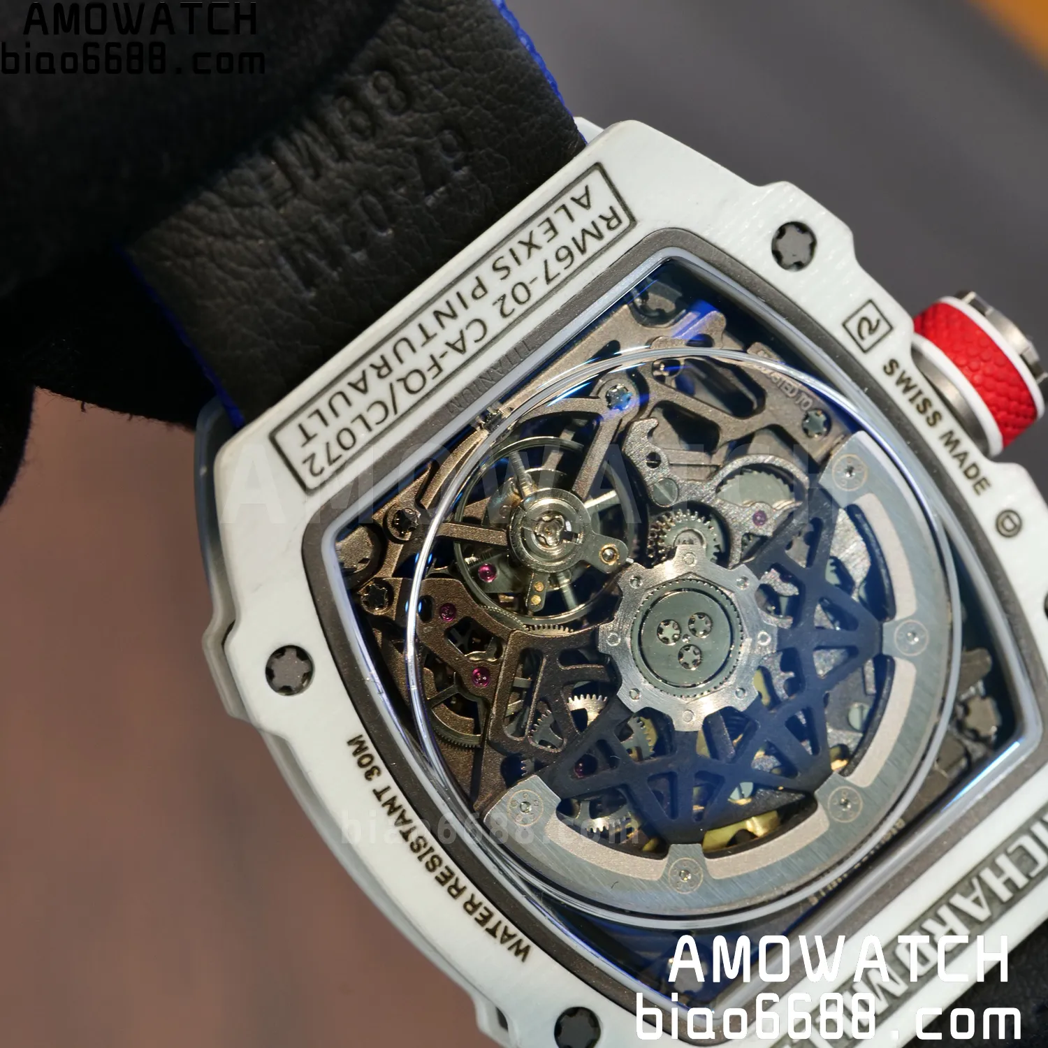 RICHARD MILLE RM67-02 White NTPT Best Edition France Dial on Blue Nylon strap CRMA7 Clone V10 99 4eeb23cdf7c82be AMO Watch