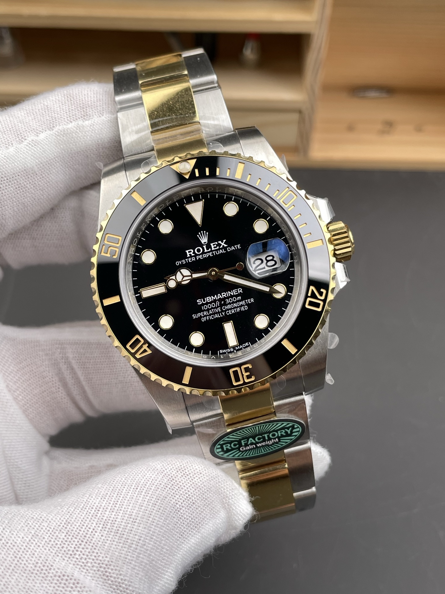Rolex Submariner 41mm 126613 LN SS/YG Black Ceramic RCF 1:1 Best Edition 904L SS Case and Bracelet VR3235 (Weighted) 26 585df99480f5514 AMO Watch