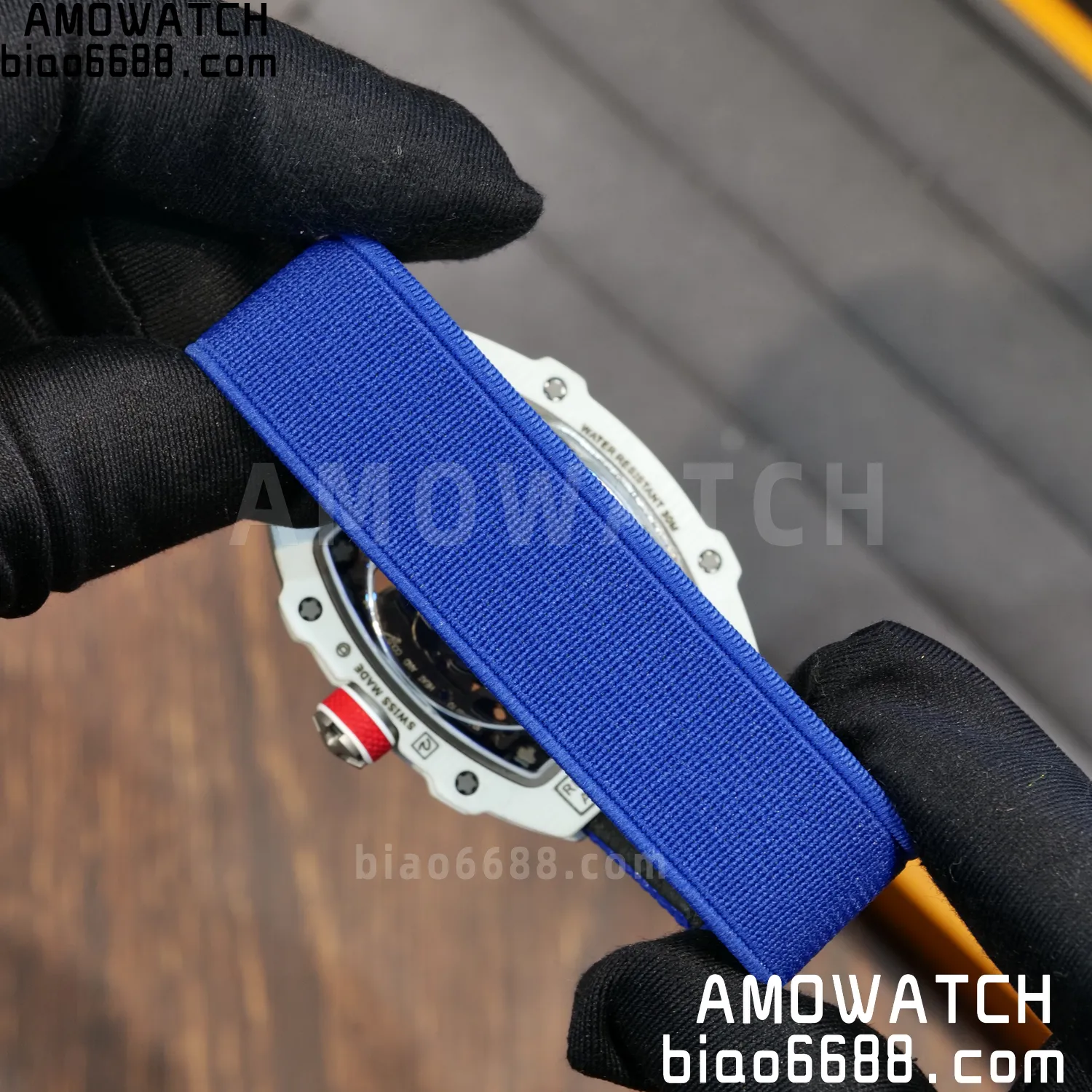 RICHARD MILLE RM67-02 White NTPT Best Edition France Dial on Blue Nylon strap CRMA7 Clone V10 95 5ced2ca3c14ec77 AMO Watch